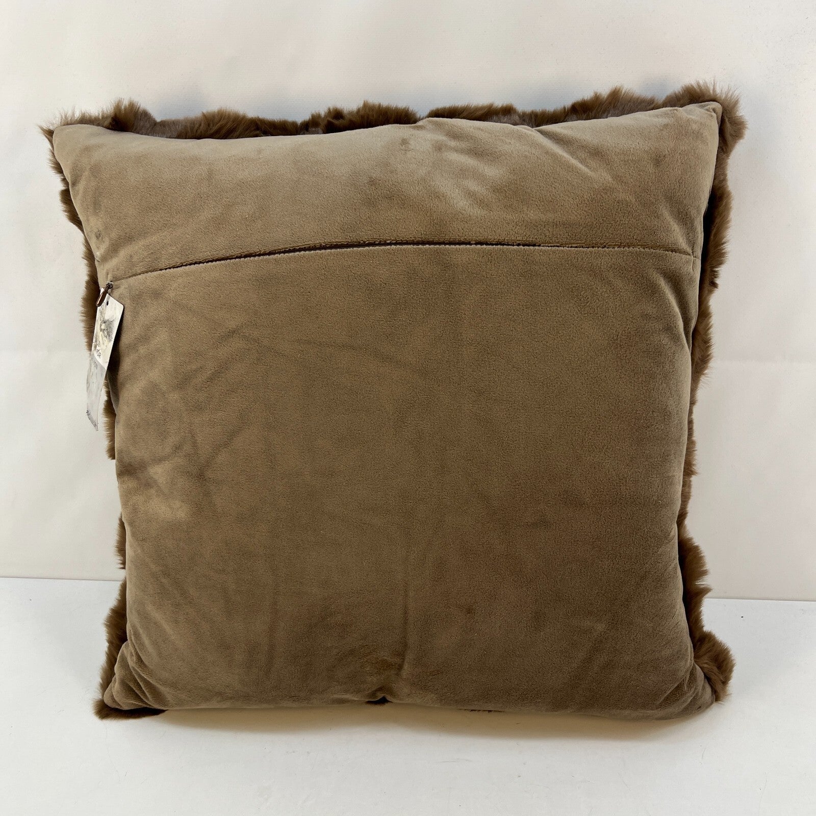 M&S Bubble Faux Fur Cushion in Brown 50cm x 50cm New with Tags