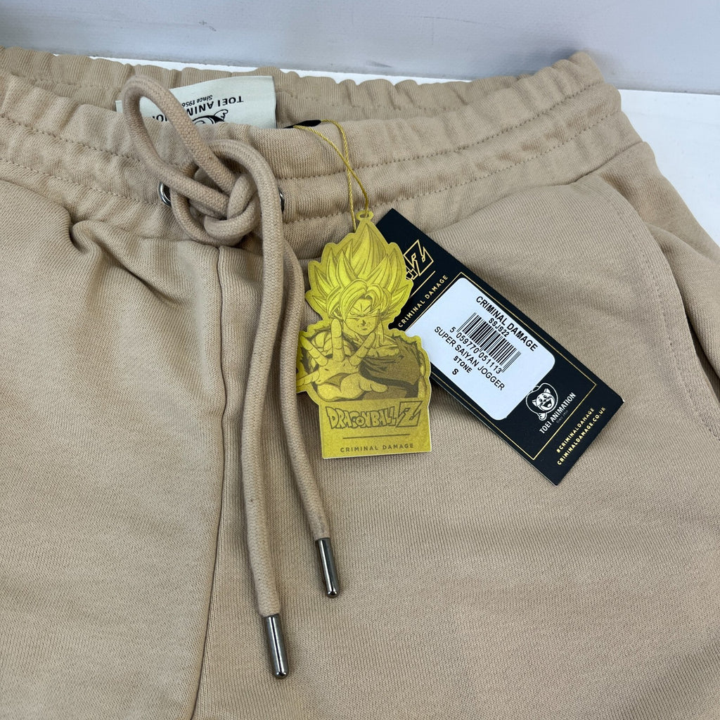 Criminal Damage Dragonball Z Super Saiyan Jogger Embroidered Trousers size S New