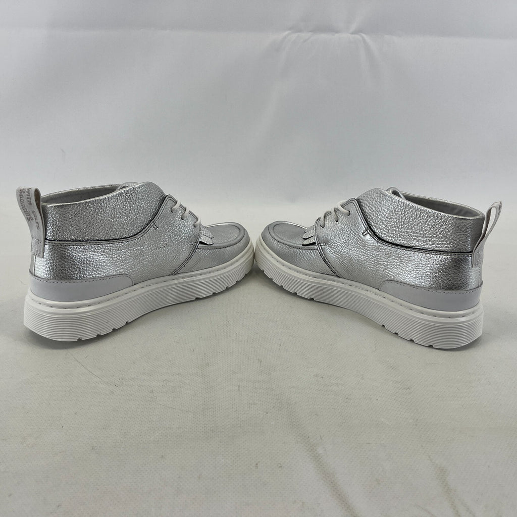 Dr Martens Jemima Silver & White Leather Kiltie Chukka Boots Shoes Womens UK 4