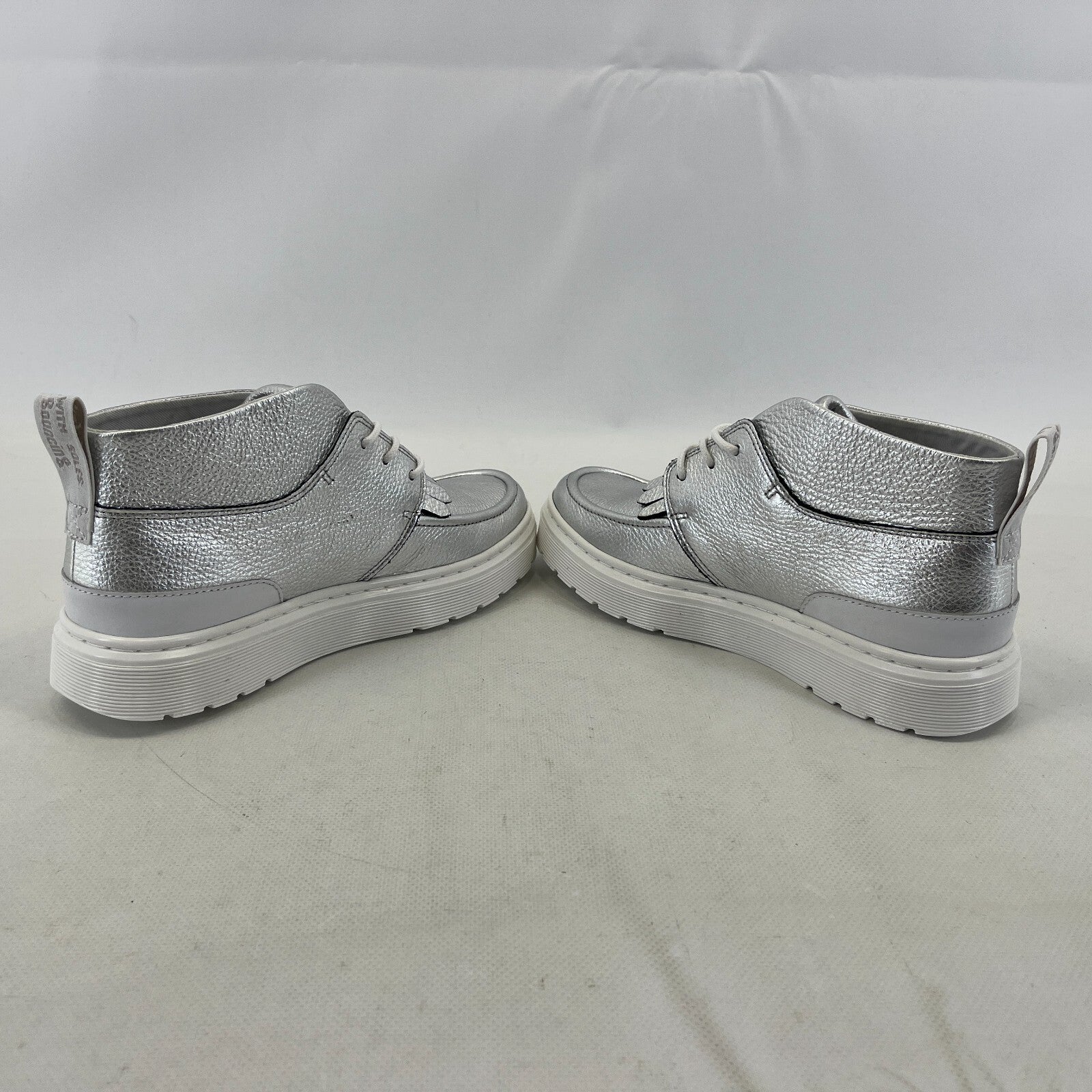 Dr Martens Jemima Silver & White Leather Kiltie Chukka Boots Shoes Womens UK 4