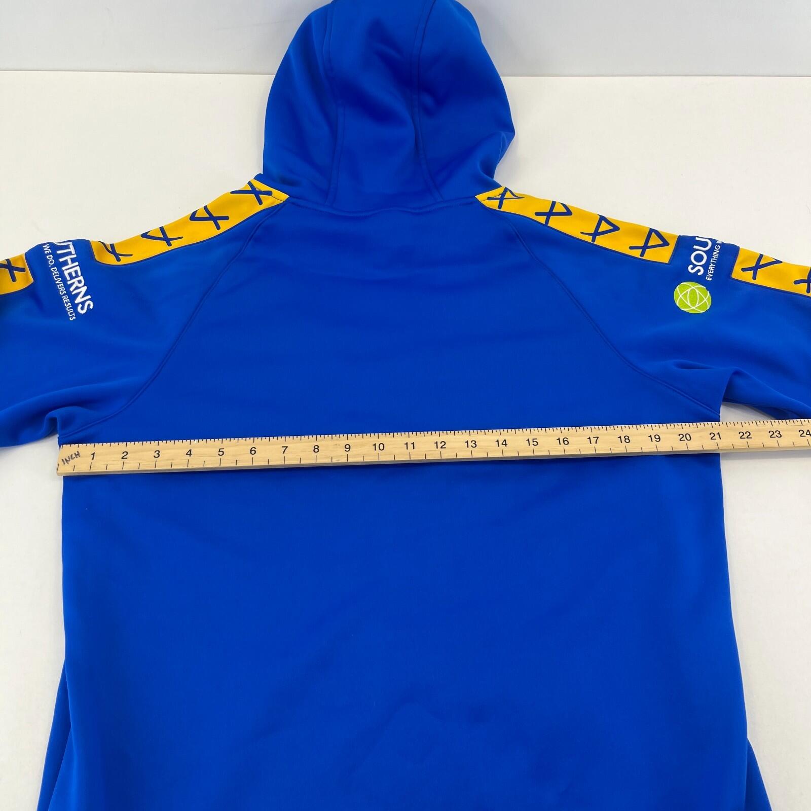ISC Bradford Bulls Hoodie Rugby Mens size Medium Pull Over Blue & Yellow