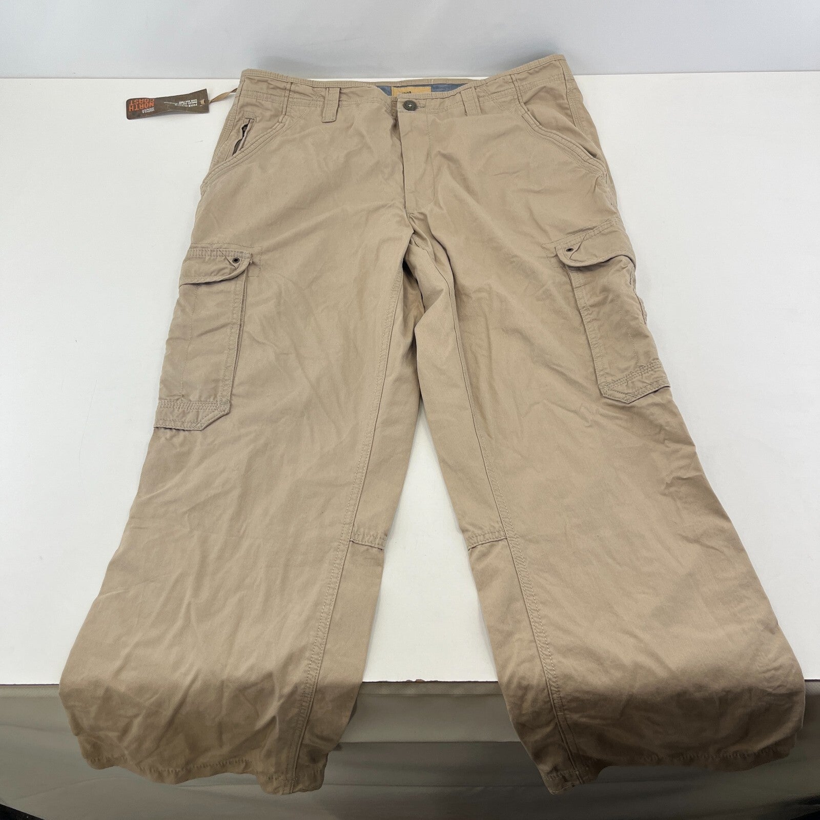 M&S North Coast Men's Beige Cargo Chino Jean Trousers W38" L31" Chinos