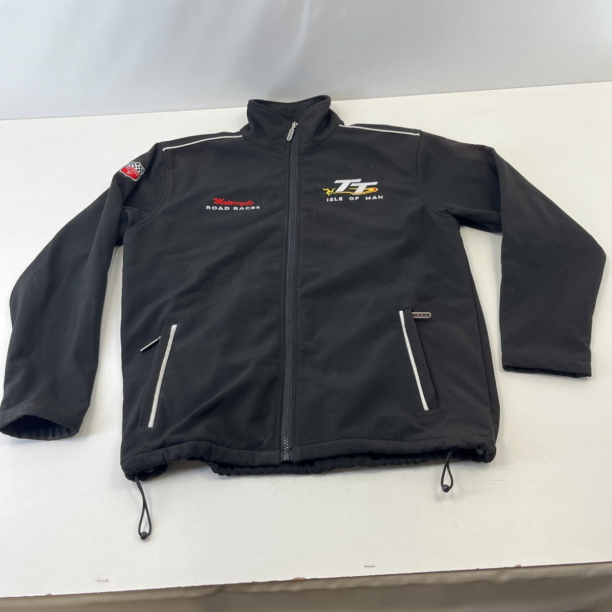 Isle of Man TT Racing Softshell Jacket Official Road Races Men's size XS Black