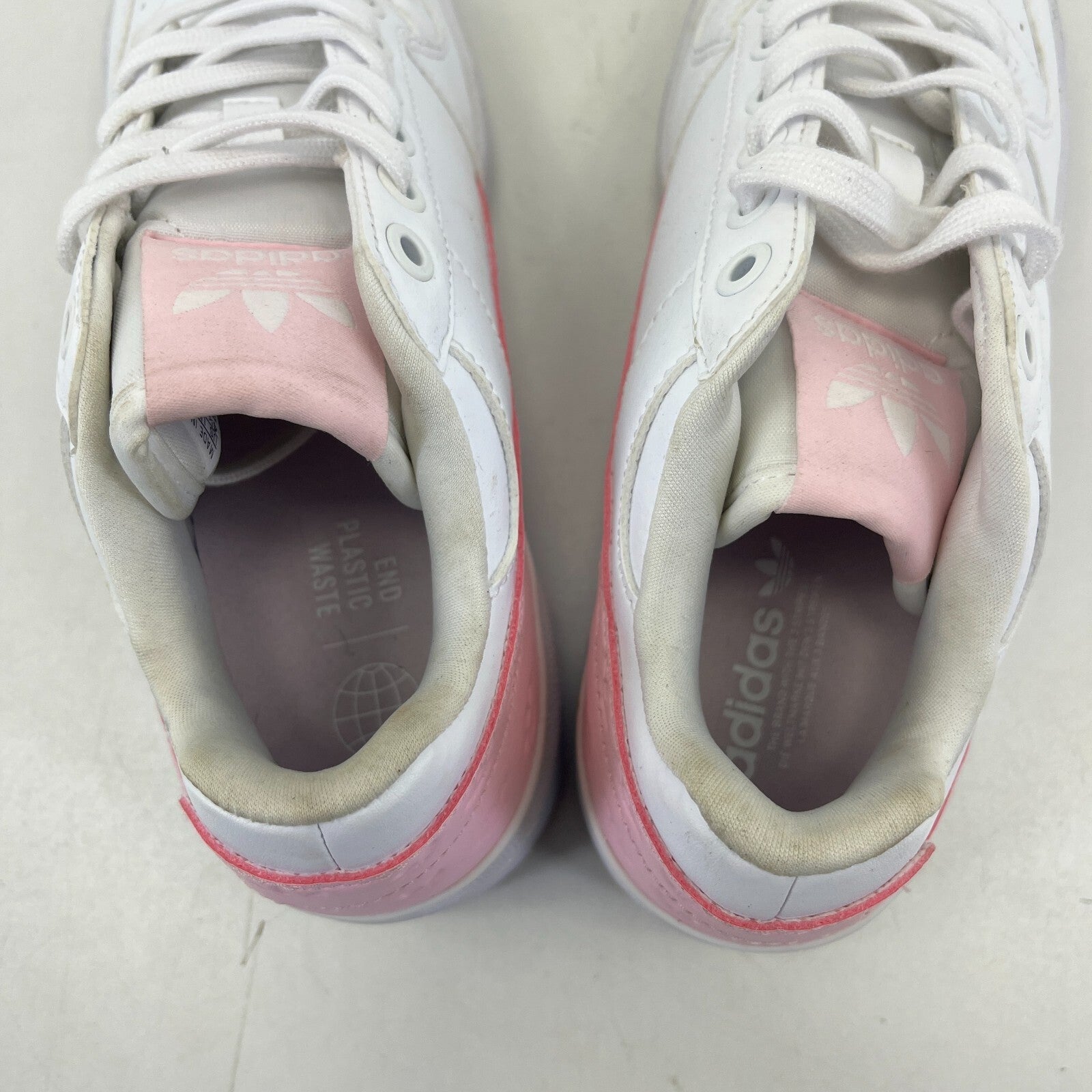 Adidas Forum Bold White & Baby Pink size UK 4 EU 36 2/3