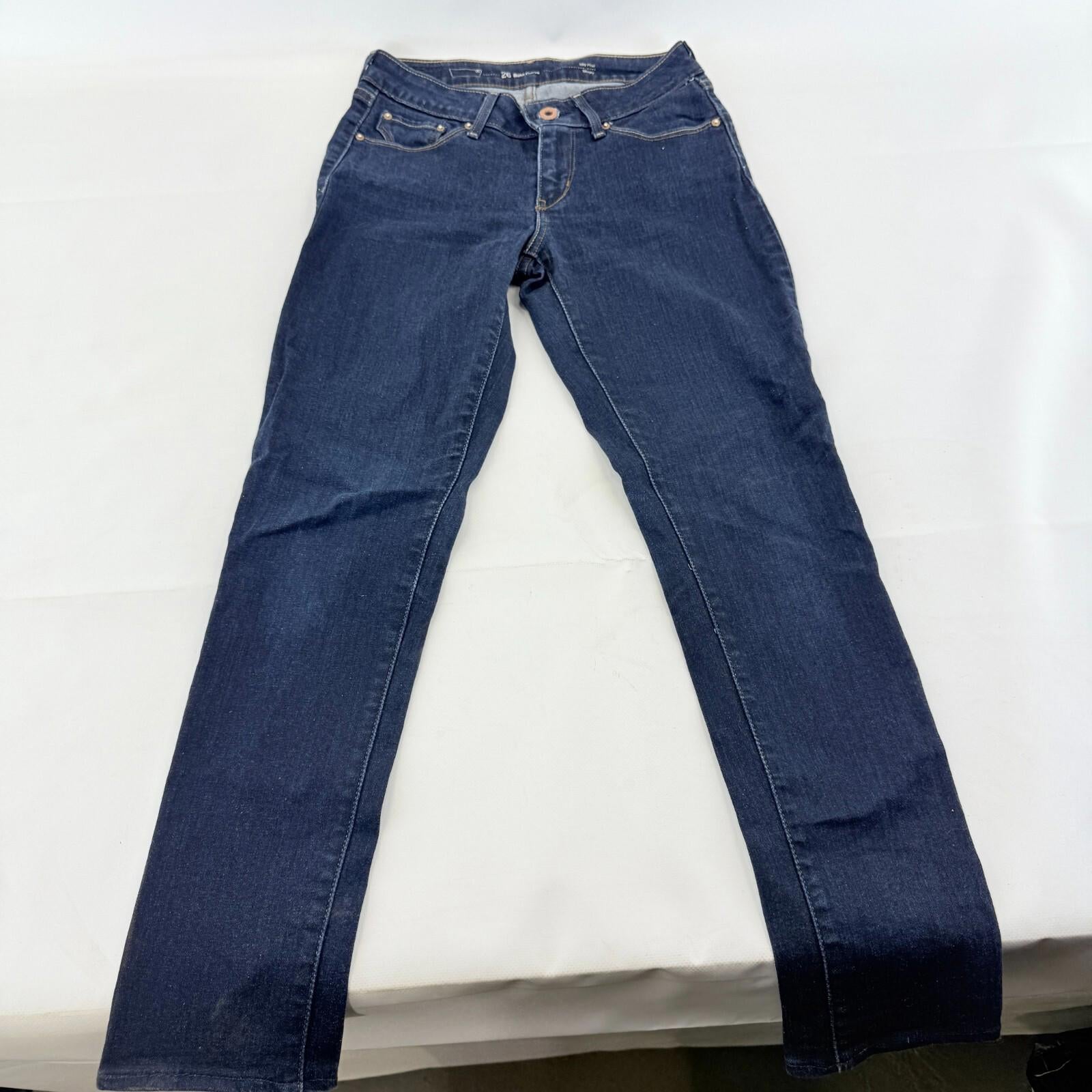 Levi's Bold Curve Jeans Modern Rise Skinny Women Blue Denim W26" L26" Low Waist