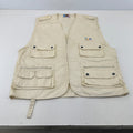 Free Wear Men's Fishing Vest Gilet Cream Light Beige size XL
