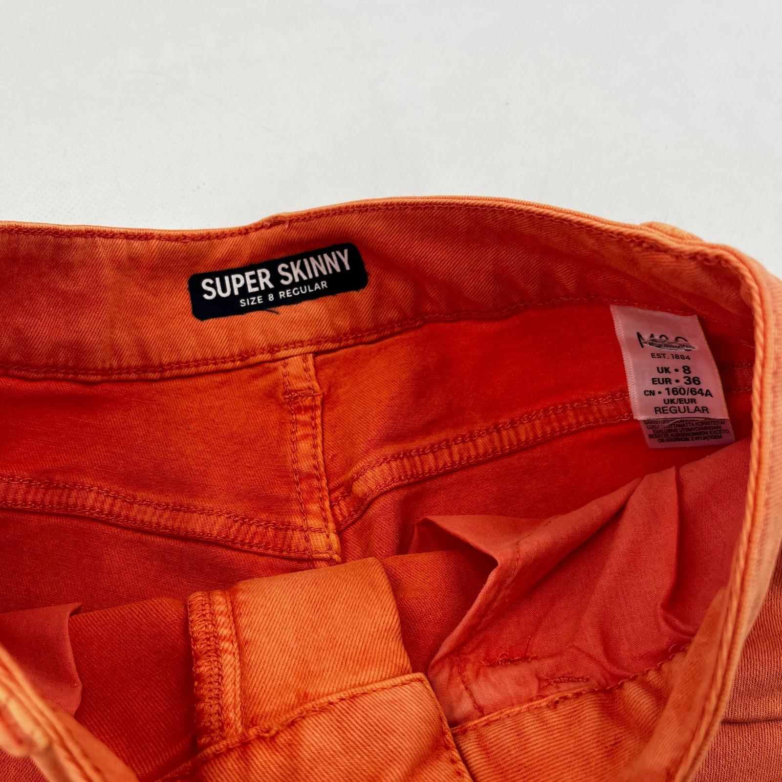 Marks & Spencer Pastel Orange Super Skinny Jeans - UK size 8R - BNWOT