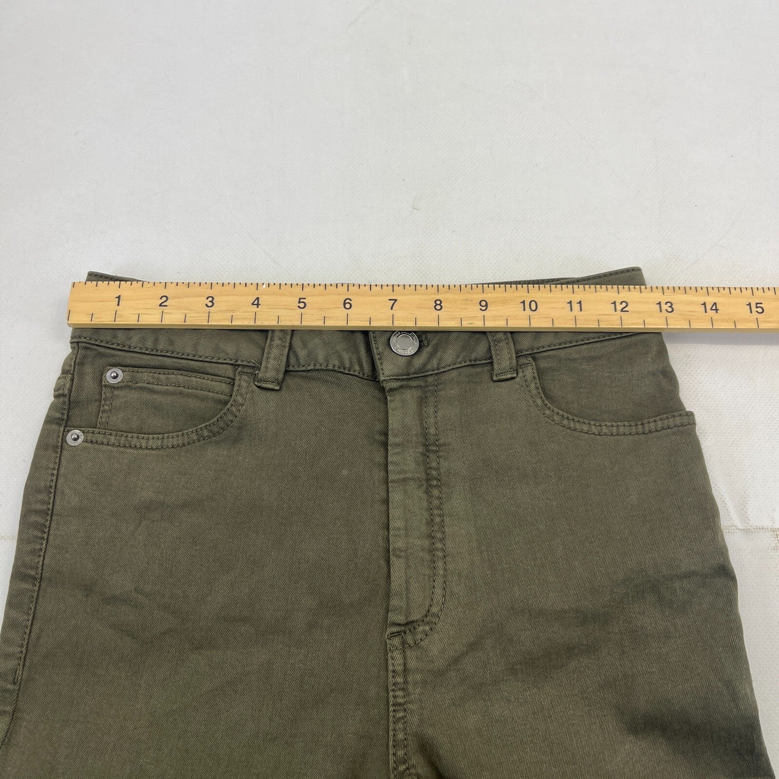 Marks & Spencer Khaki Green Super Skinny Jeans UK Women's size 8R - NWOT