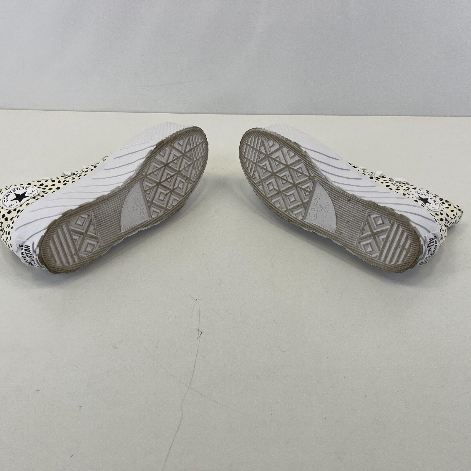 Converse Chuck Taylor All Star Platform Trainers Cheetah Print & White UK size 8
