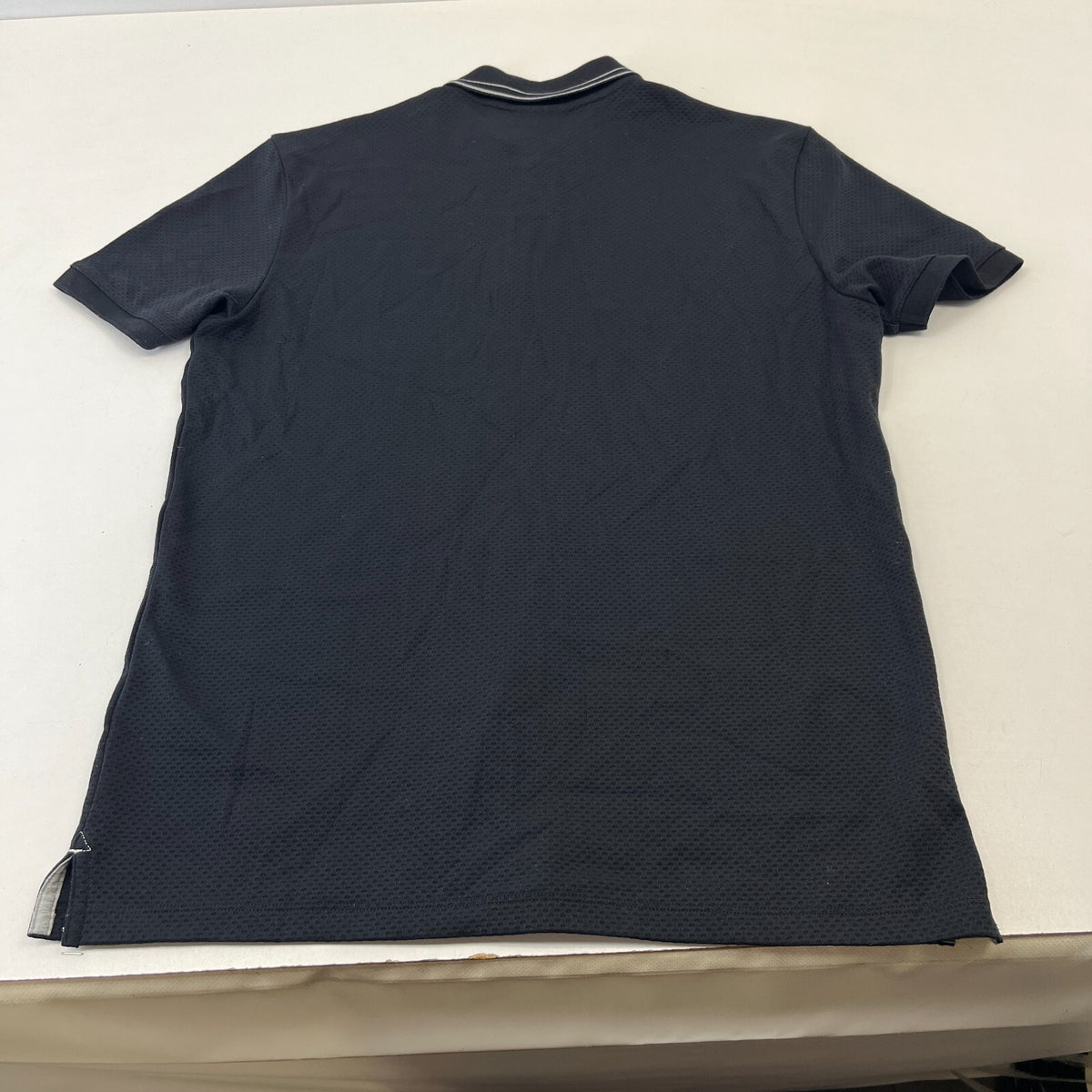 Hugo Boss Men's Heavyweight Cotton Polo Shirt in Black size Medium