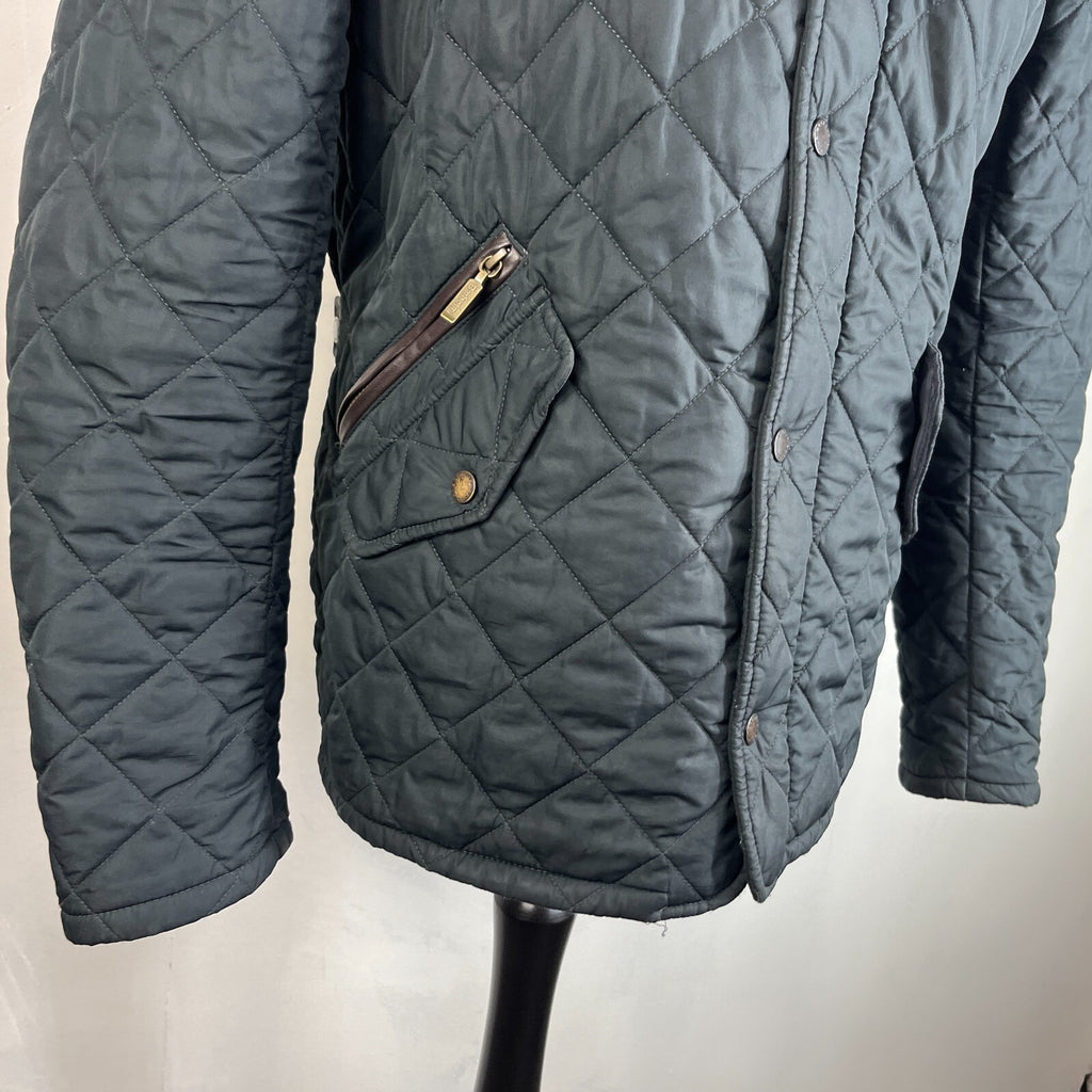 Barbour Chelsea Sportsquilt Jacket in Black Men's size Small
