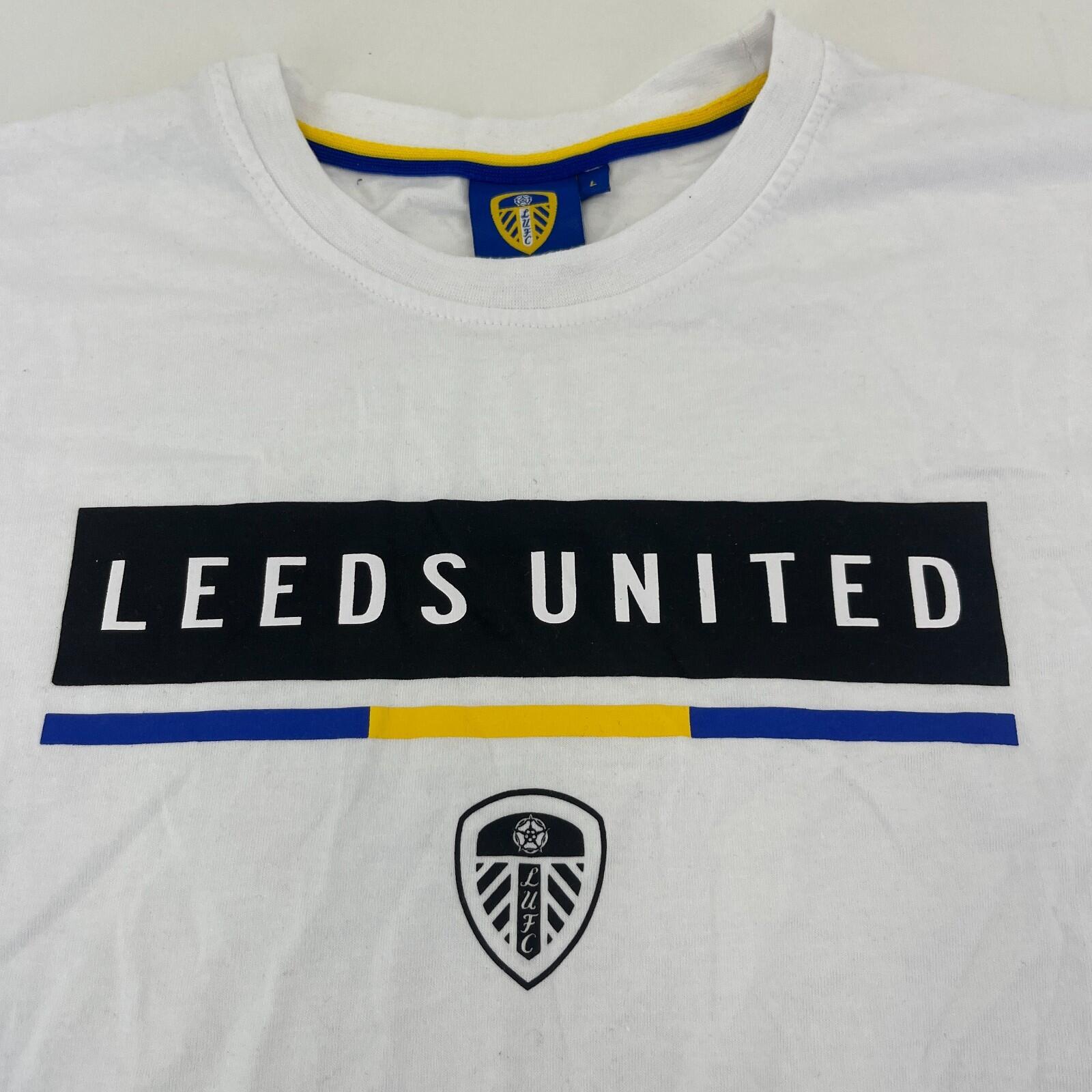 Leeds United Men's T-Shirt in White UK size Large