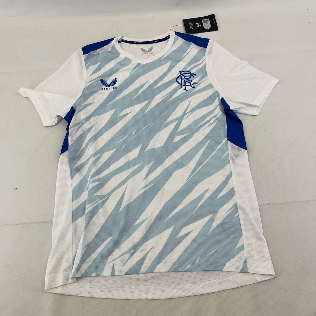 Rangers FC Team Football Club Kids Matchday Shirt size Junior JXL White/Blue
