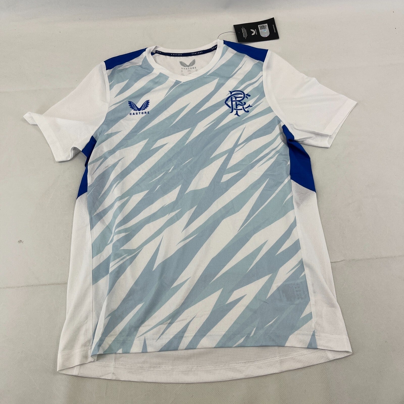 Rangers FC Team Football Club Kids Matchday Shirt size Junior JXL White/Blue