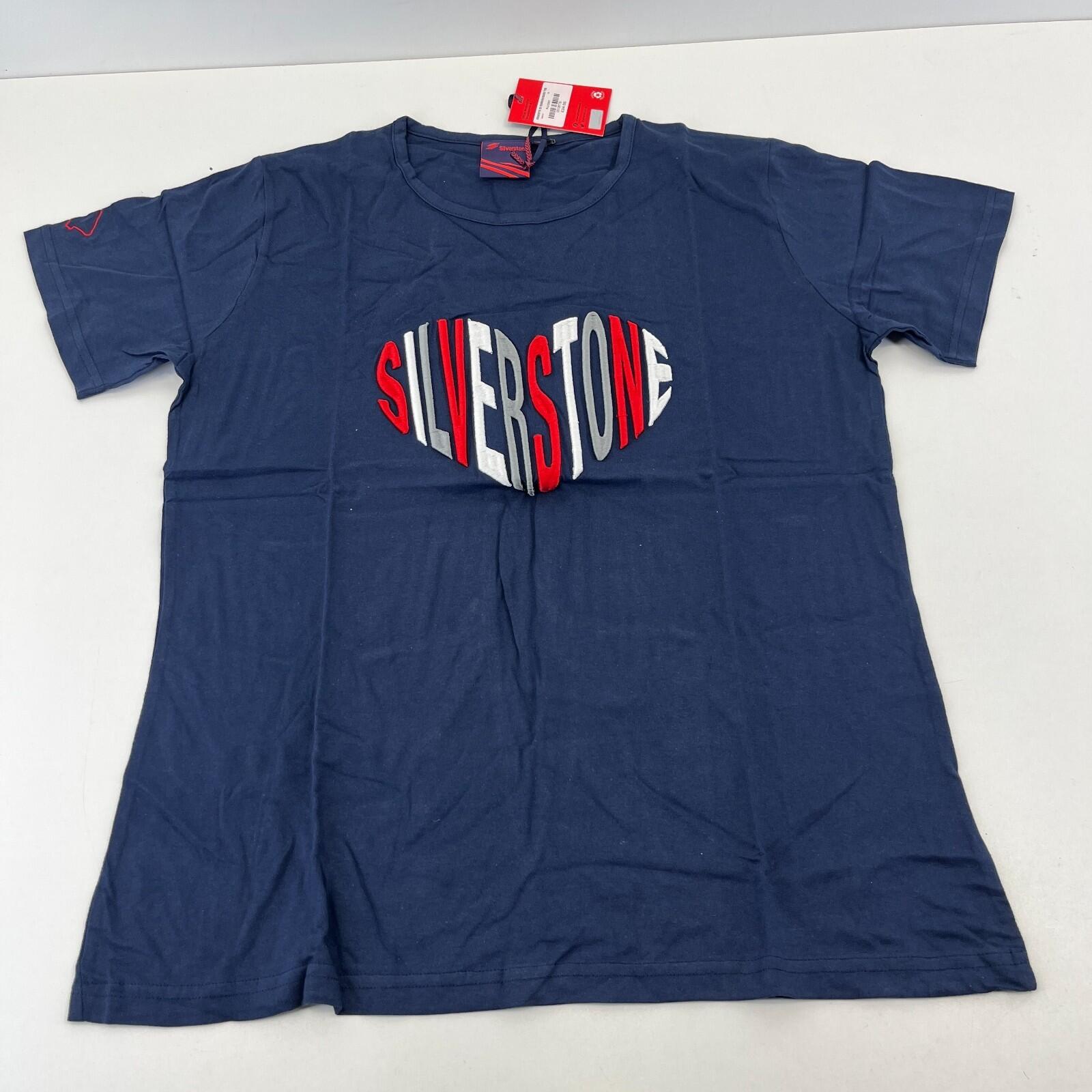 Silverstone Women's 3D Embroidered T-Shirt F1 Motorsport Formula 1 Racing UK 18