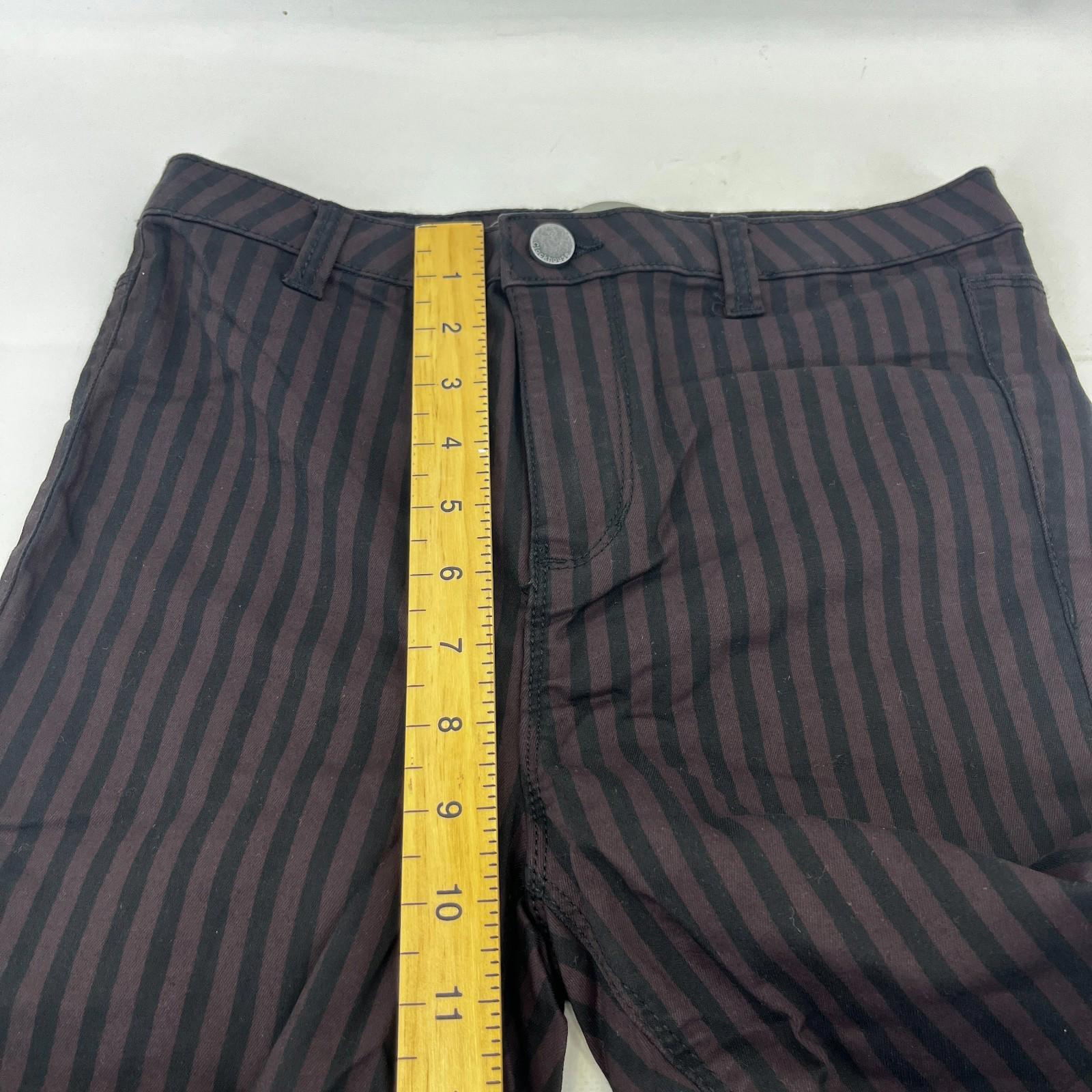 Clockhouse Womens Black/Purple Striped Jegging Jeans Skinny size 36R NWOT