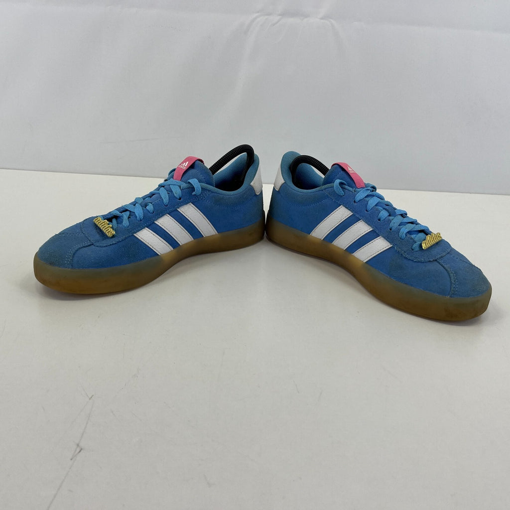 Adidas VL Court 3.0 Trainers Suede Shoes Baby Blue on Gum Soles UK 7 EU 40 2/3