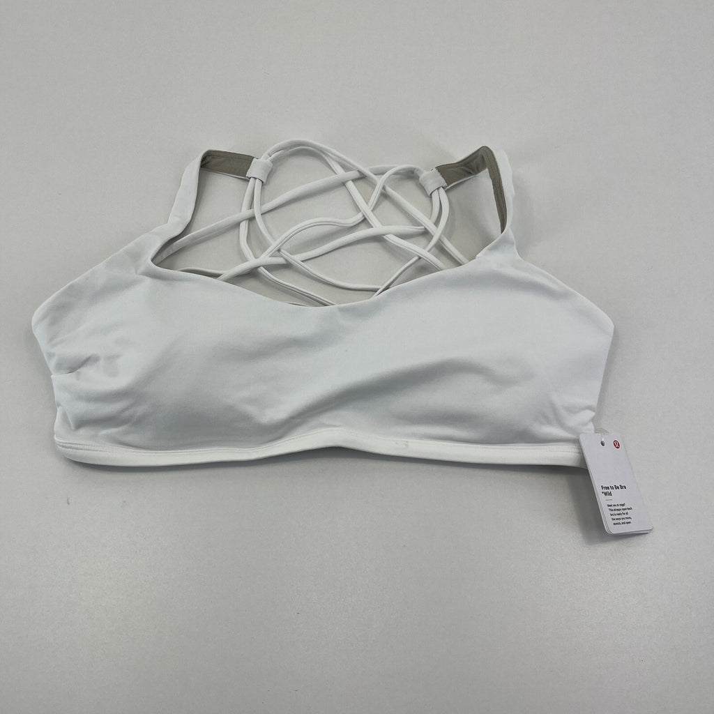 Ladies Lululemon Free to Be Wild Sports Bra White A/B Cup size UK 16 US 12  BNWT