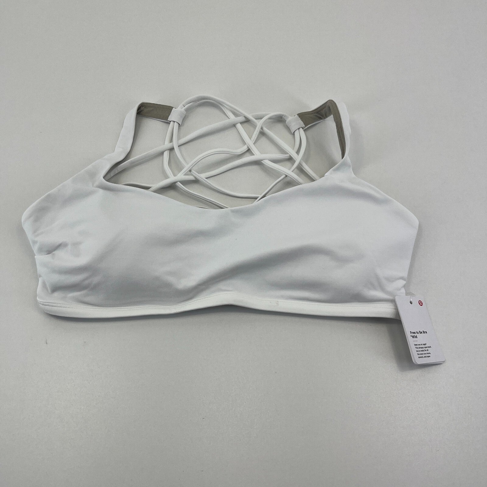 Ladies Lululemon Free to Be Wild Sports Bra White A/B Cup size UK 16 US 12  BNWT