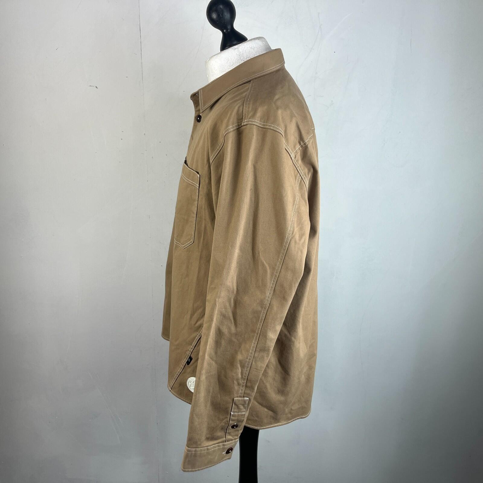 Ted Baker Chino Chore Jacket Shacket Men's Ted size 5 (XL) Beige Button Up