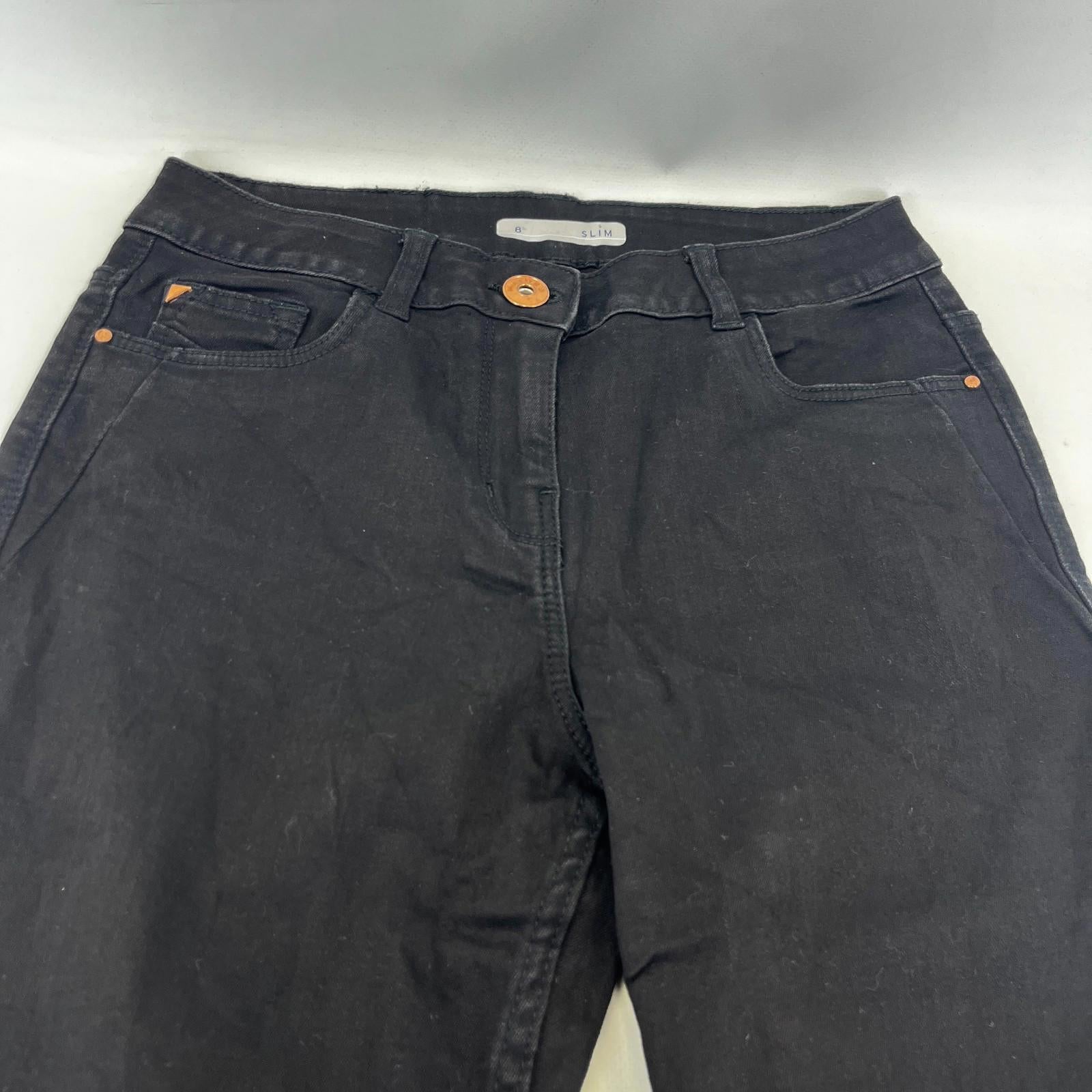 Nutmeg Slim Fit Jeans in Black UK Women's size 8 - NWOT