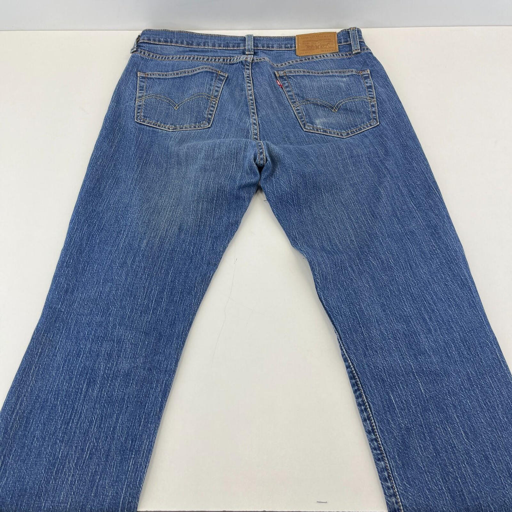 Levis 511 Premium Big E Slim Fit Jeans W34 L32 Blue Denim Straight Leg Mens