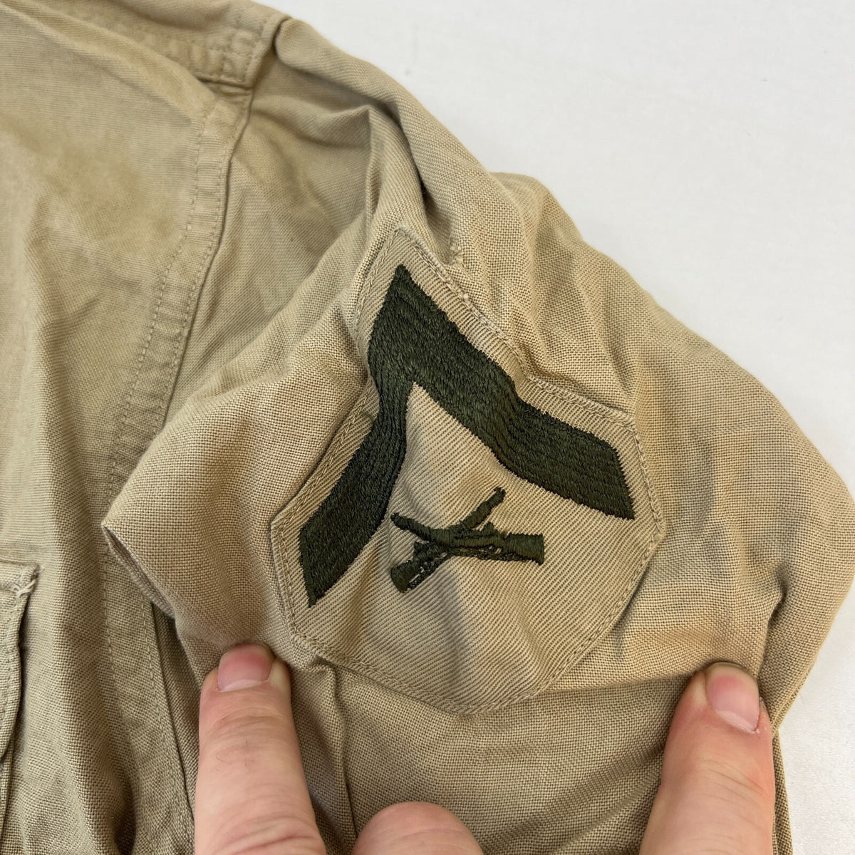 Vintage US Marines USMC Heavy Twill Workwear Shirt Long Sleeve Military size M
