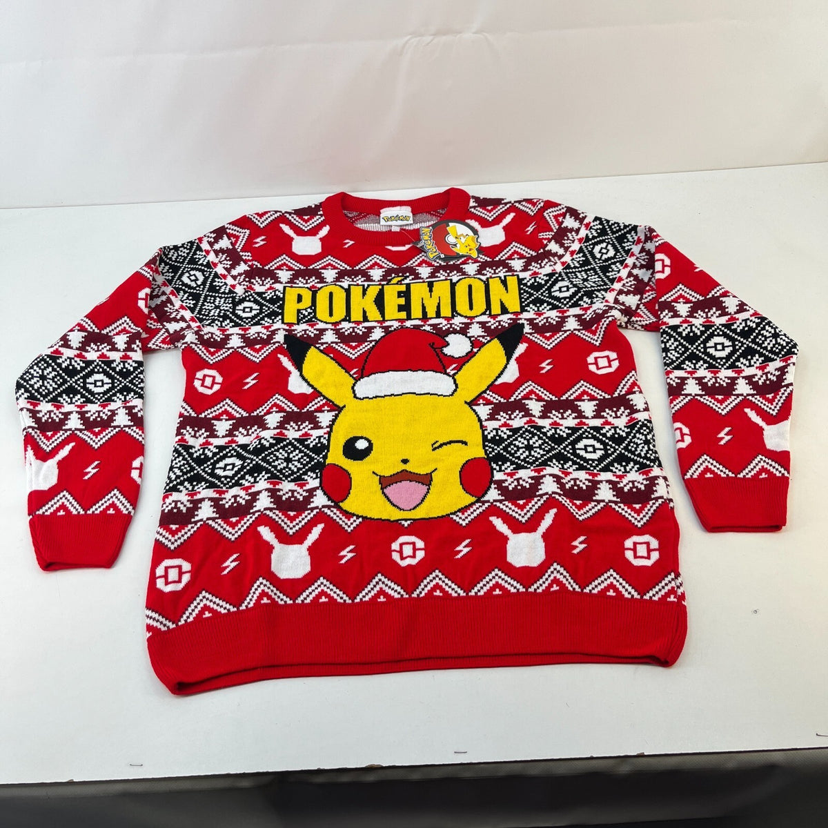 Pokémon Pikachu Christmas Jumper Sweater Red size 2XL - New with Tags