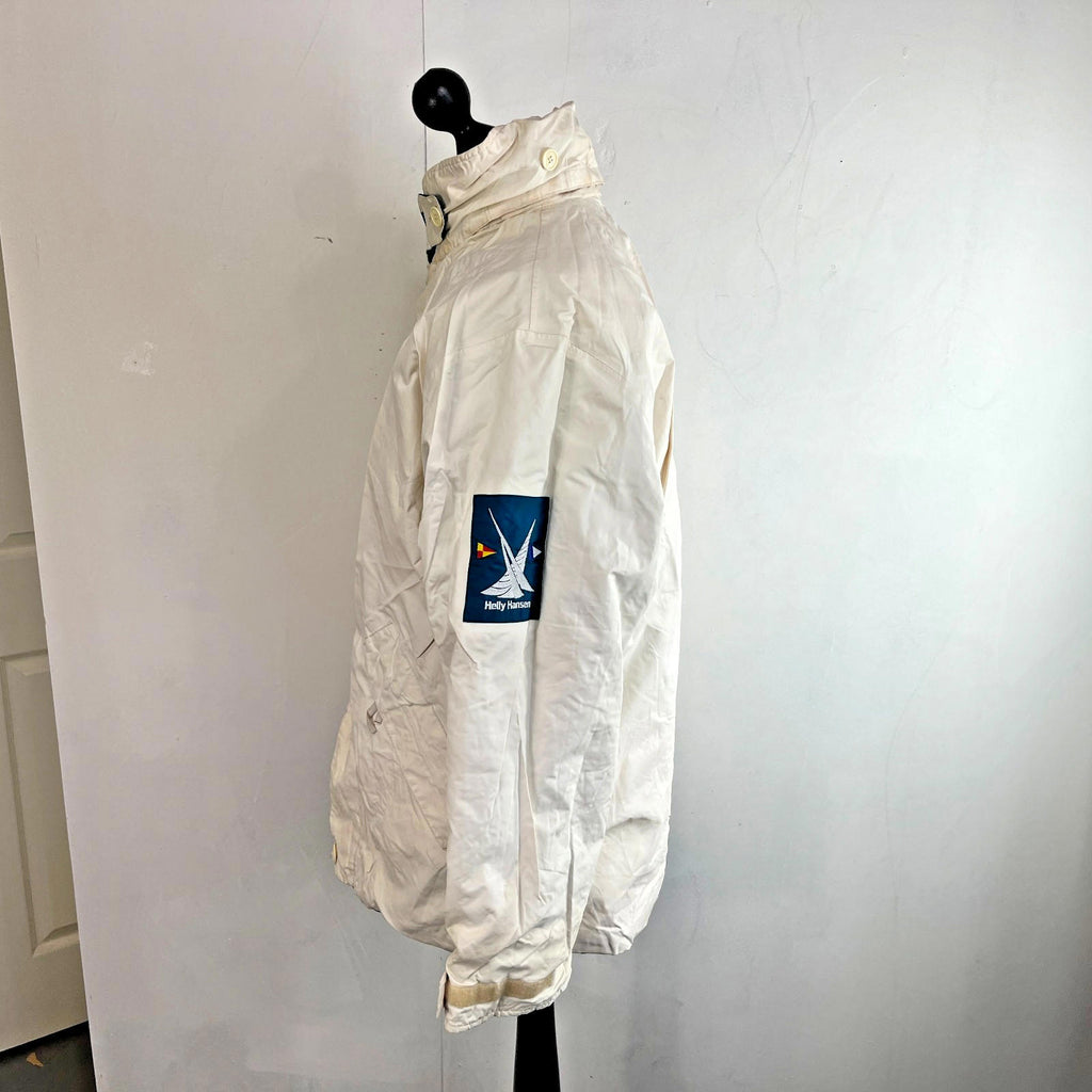Helly Hansen Mens Vintage Reversible Sailing Jacket size M Teal Green & White