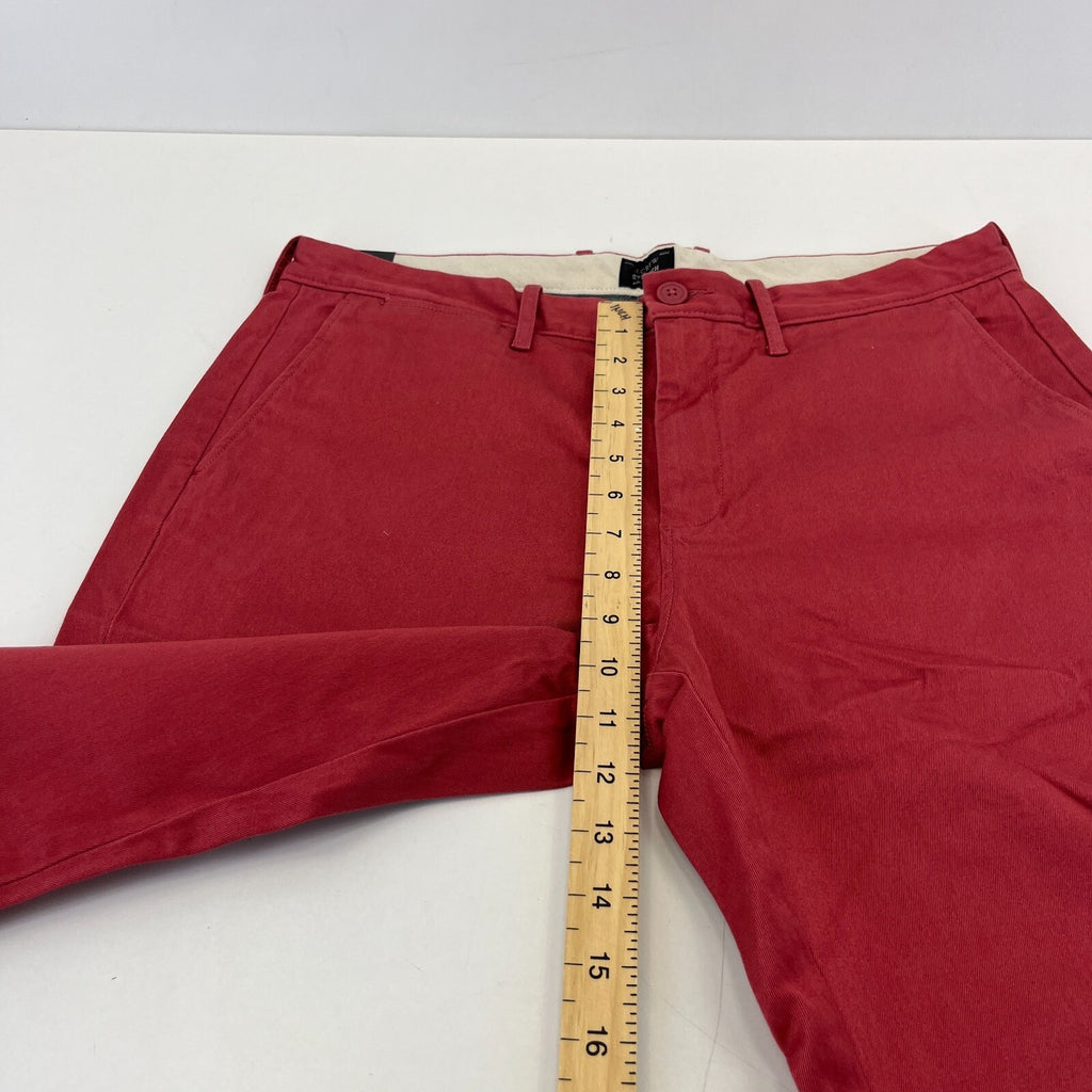 J Crew 770 Straight Stretch Chino Trousers Dark Pastel Pink Golf W32" L32" - New