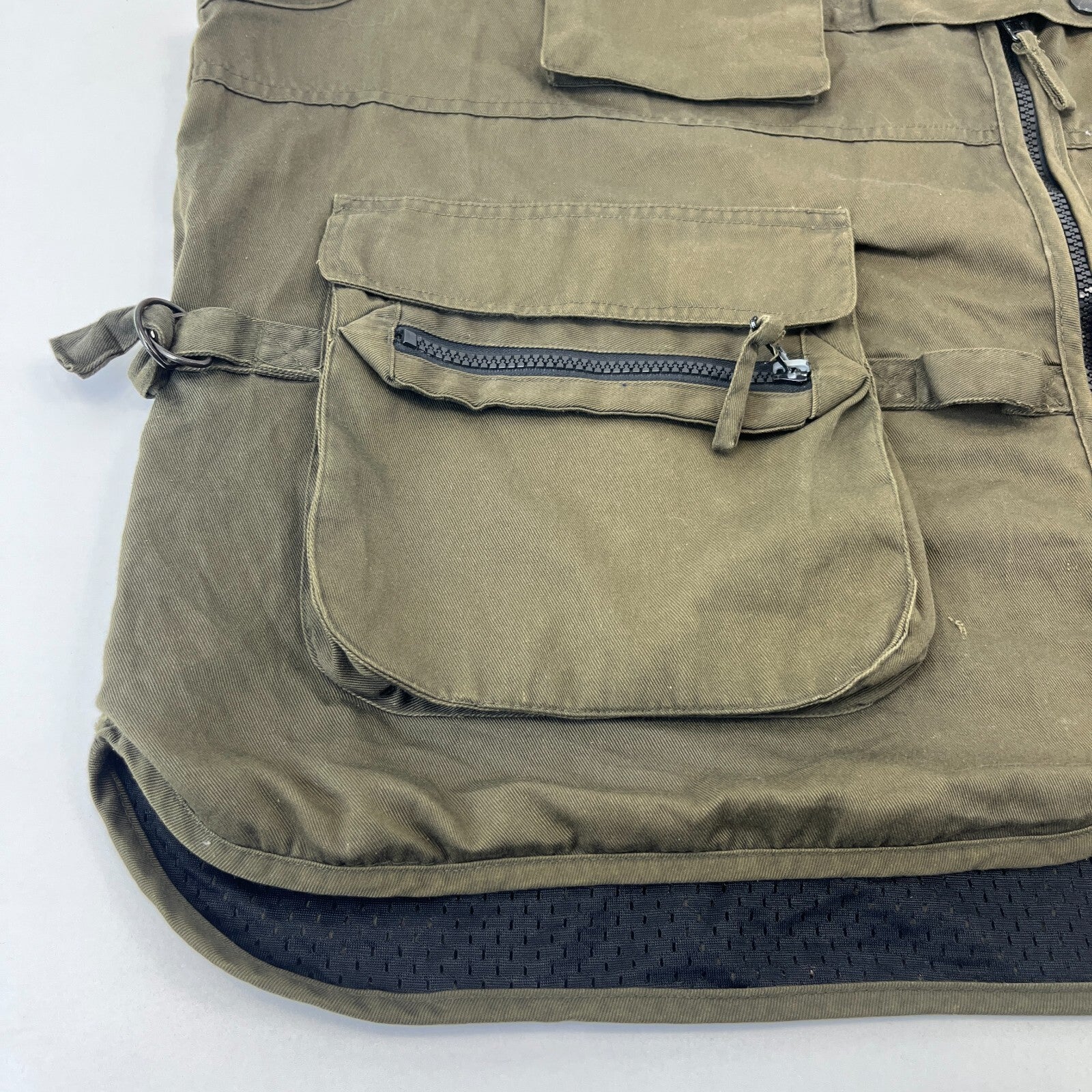 B Square Khaki Green Men's Fishing Vest Gilet Hunting Shooting size 2XL