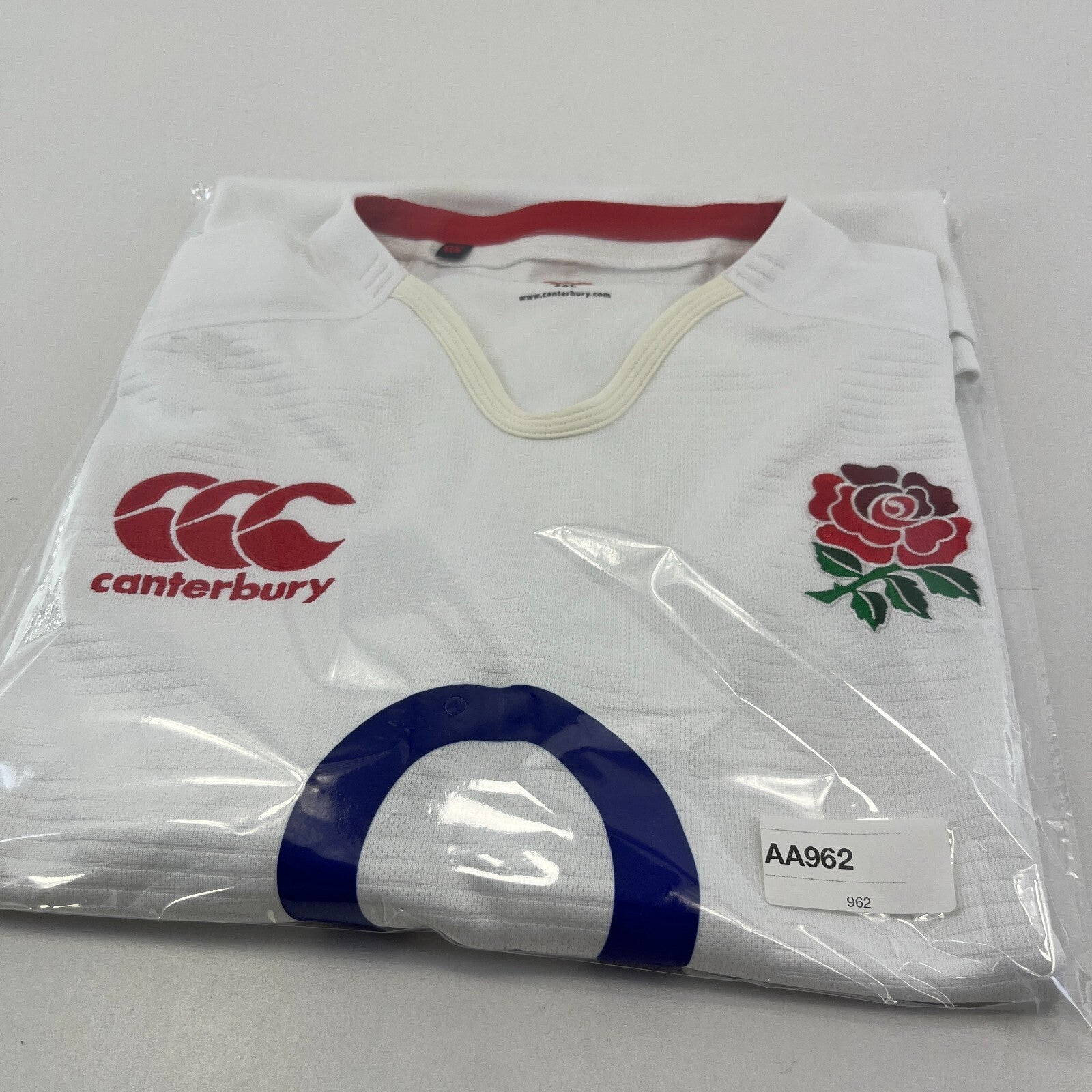 England Rugby Shirt size 2XL RFU Canterbury CCC White Retro Rugby Union Jersey