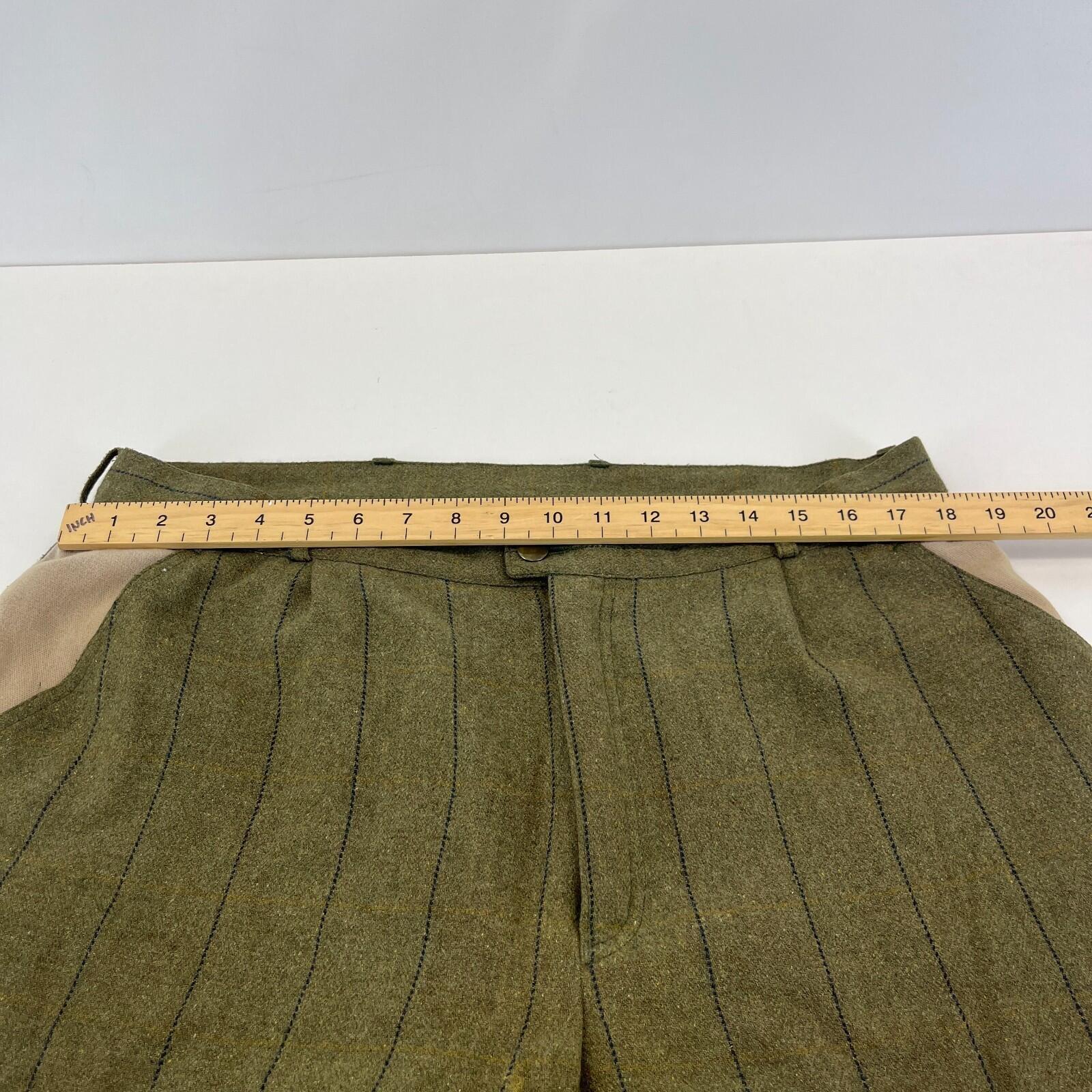 Laksen Gore-Tex Shooting Breeks Plus Fours Wool Blend W38" L22" Green Wide Pin