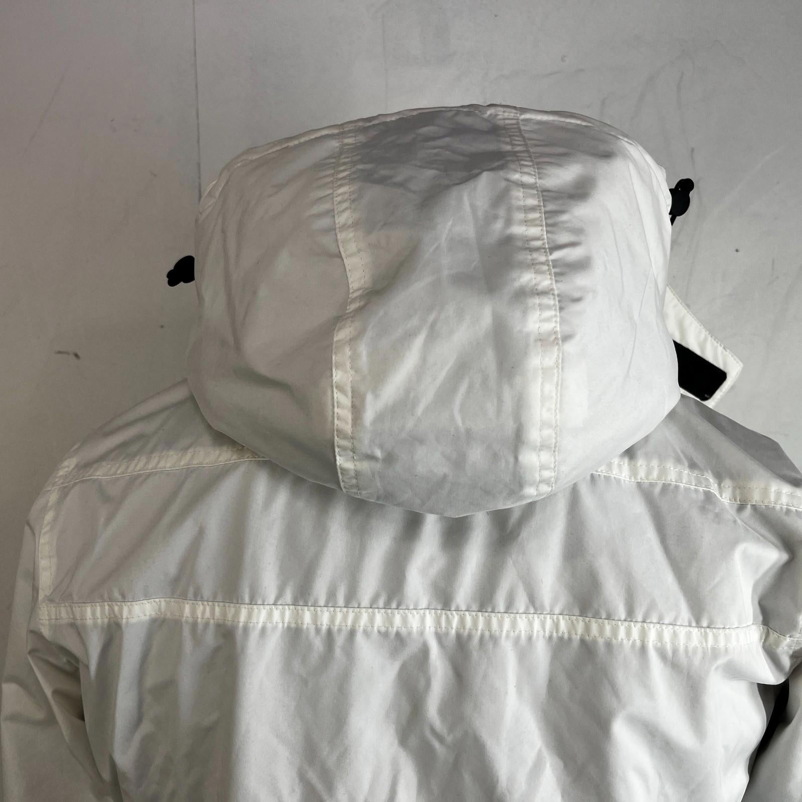 Superdry Women's Waterproof Jacket UK size 14 in White Insulated Hooded Coat