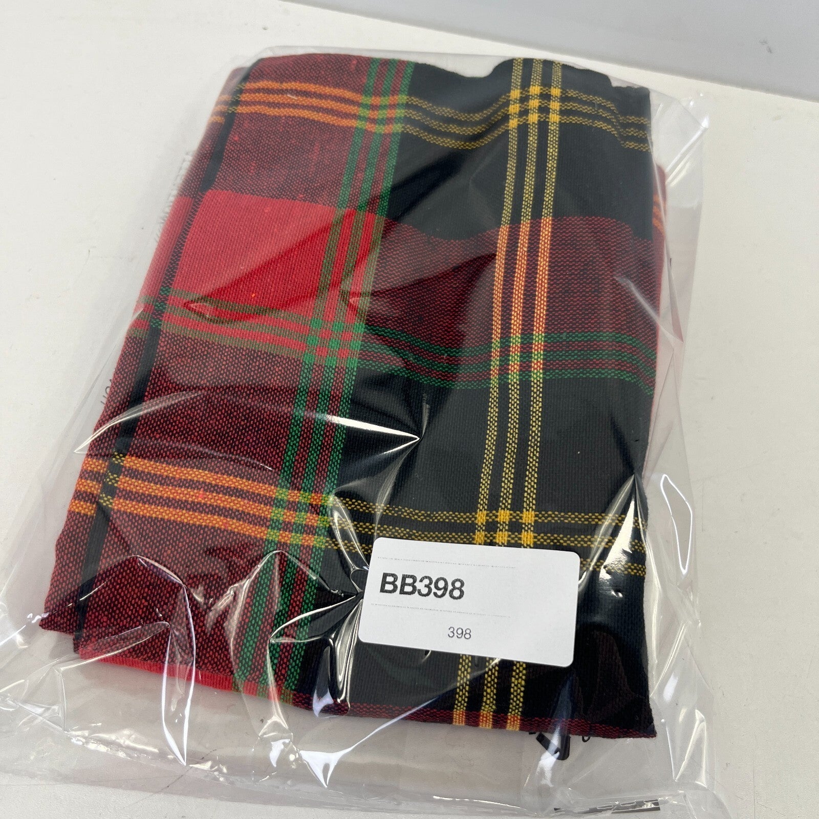 2x RSW 100% Cotton Cushion Pillow Covers Red/Black/Yellow Tartan 38cm x 38cm