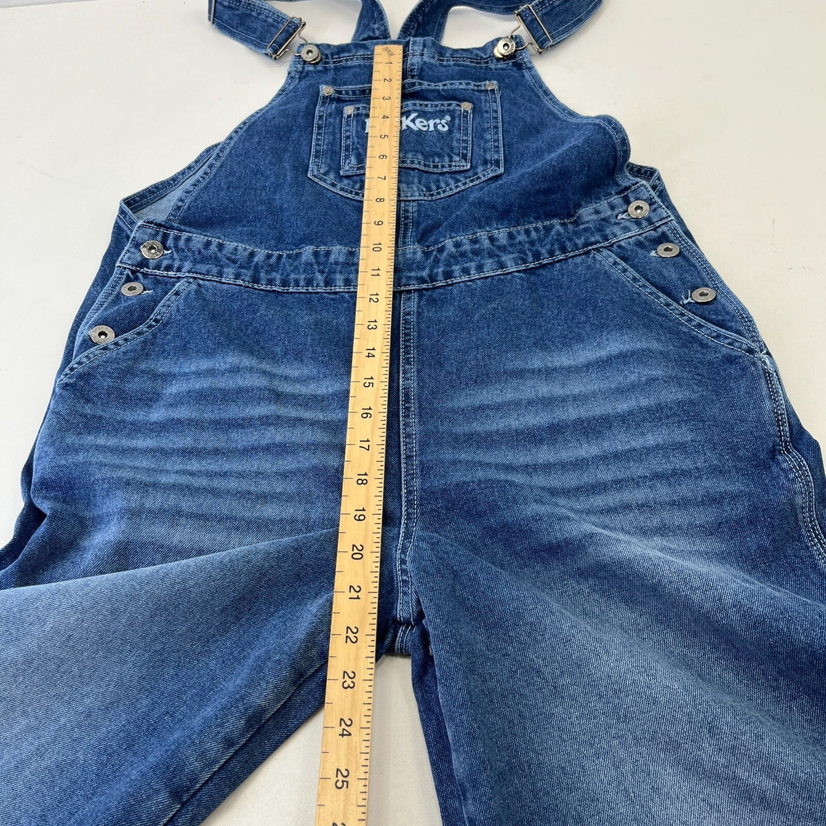 Kickers Classics Baggy Denim Dungarees Overalls Mid Blue Wash size 30 L31" BNWT