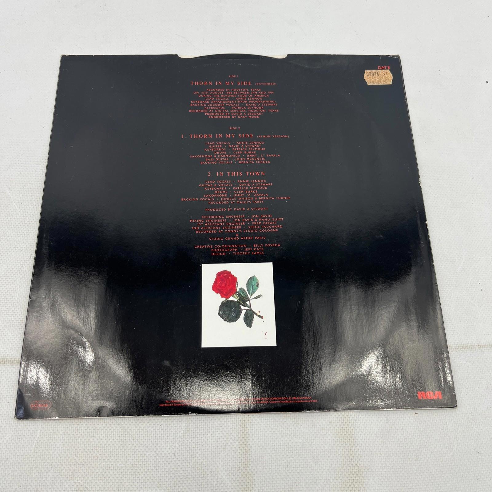 Eurythmics - Thorn In My Side 12" Vinyl Single VG+/VG+