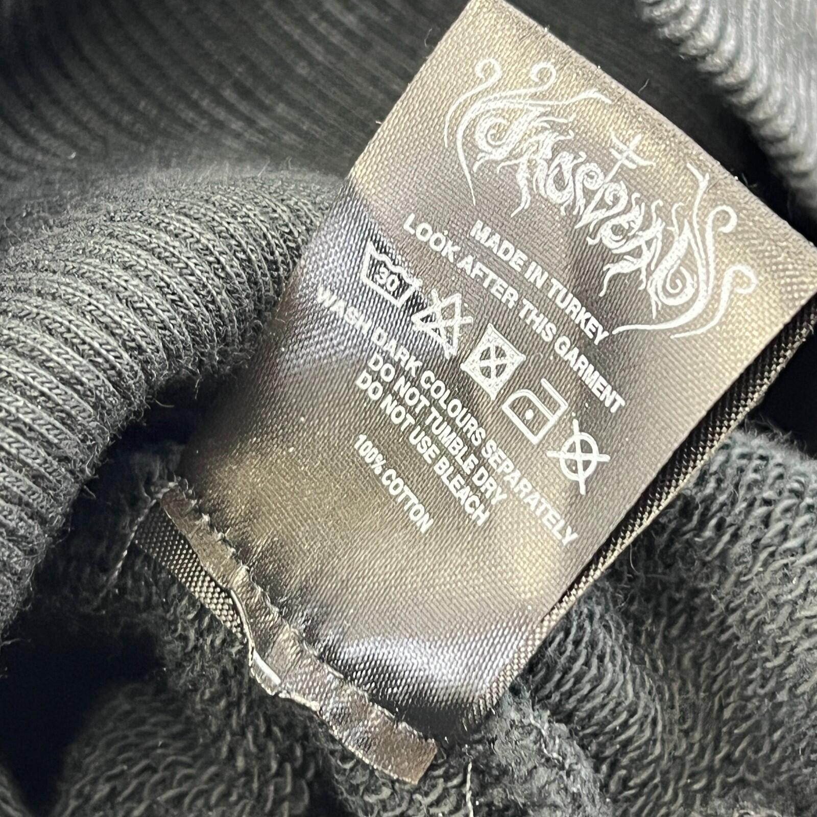 Drop Dead Distressed Look Grey w Zip Sleeves Hoodie 100% Cotton Streetwear UK S