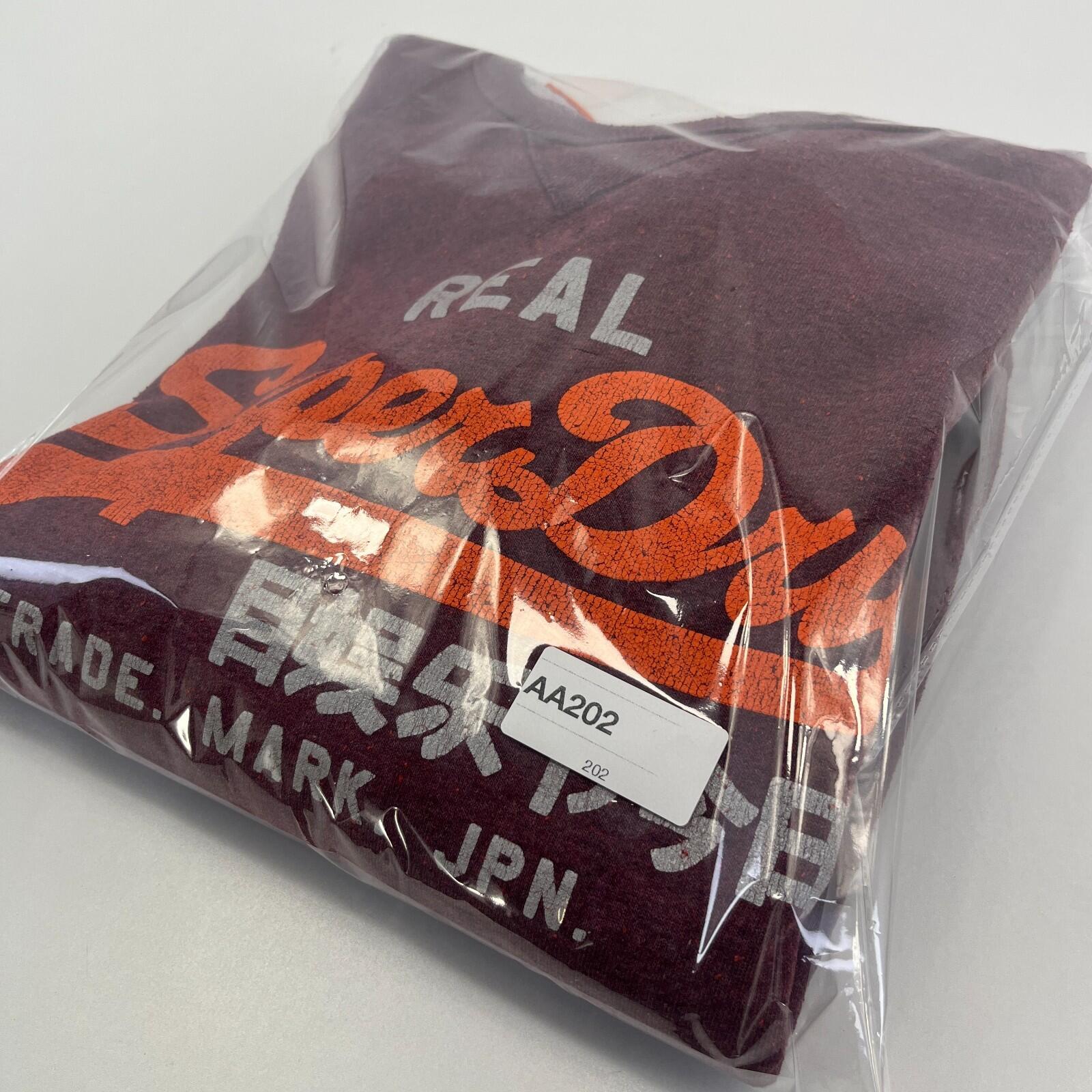 SuperDry Premium Black Label Sweatshirt in Burgundy Red size Large