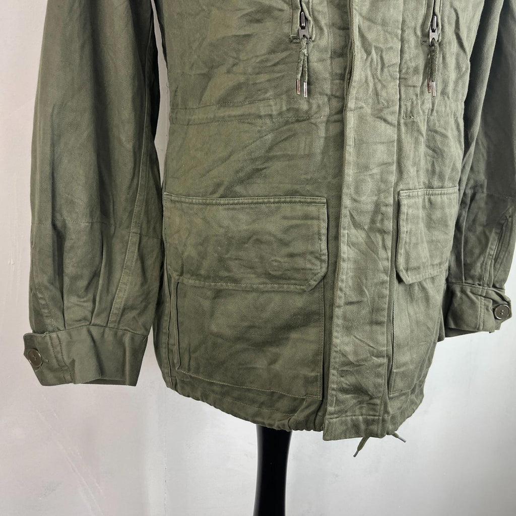 Vintage 1983 Socovet French Army Jacket Fatigue Smock Olive Green size 92C (M)