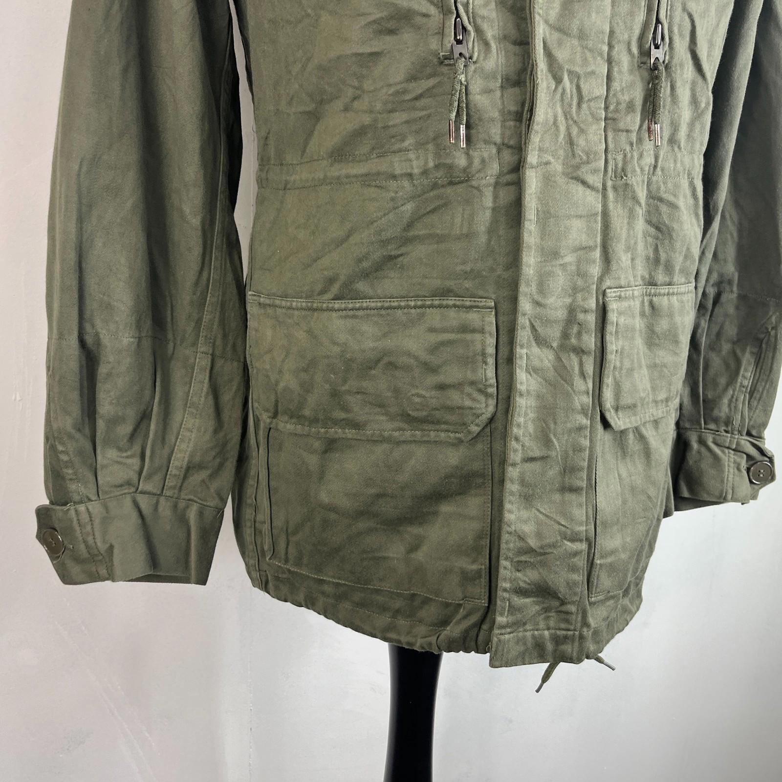 Vintage 1983 Socovet French Army Jacket Fatigue Smock Olive Green size 92C (M)