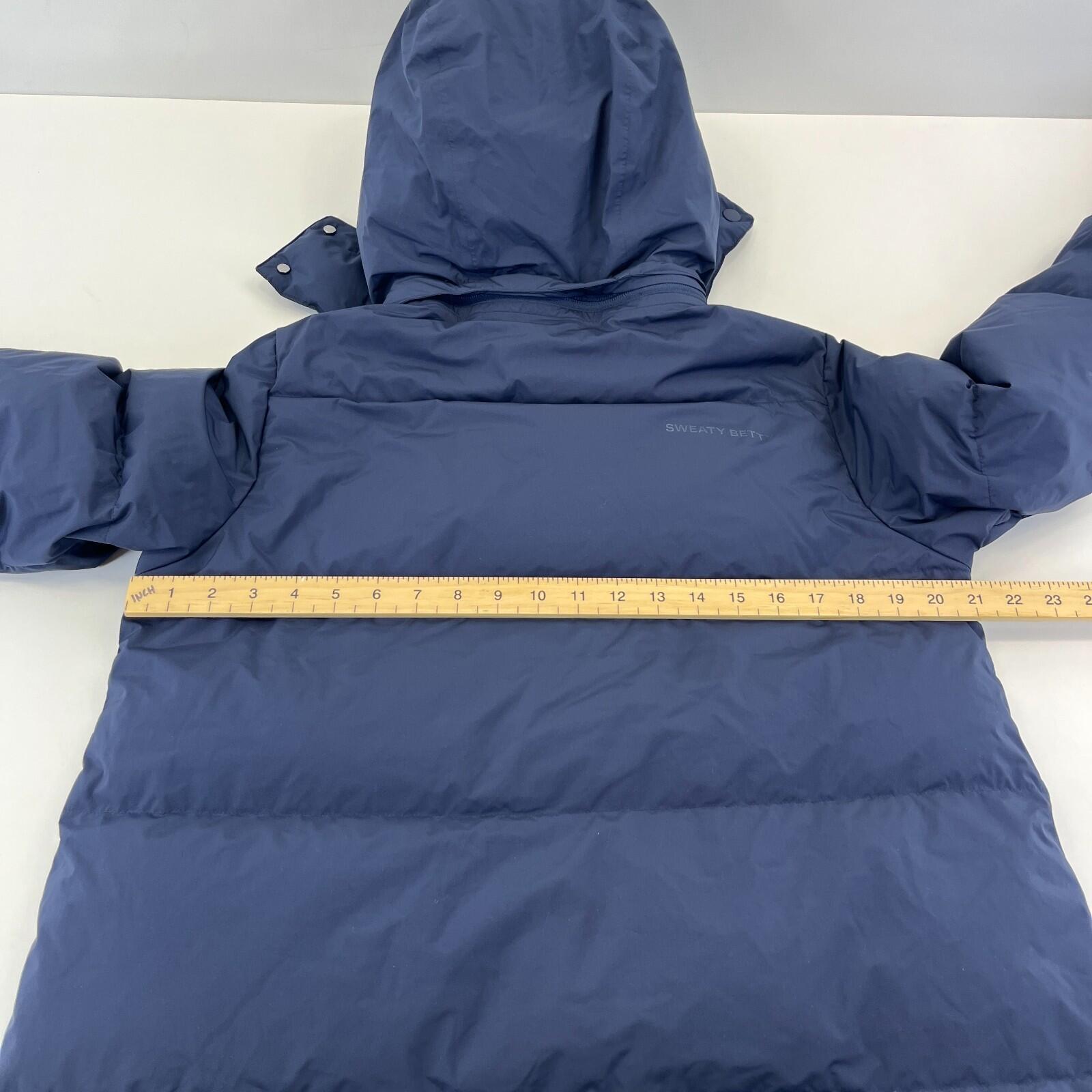 Sweaty Betty Nimbus Mid Waterproof Puffer Coat size XS Navy Blue - Near Mint