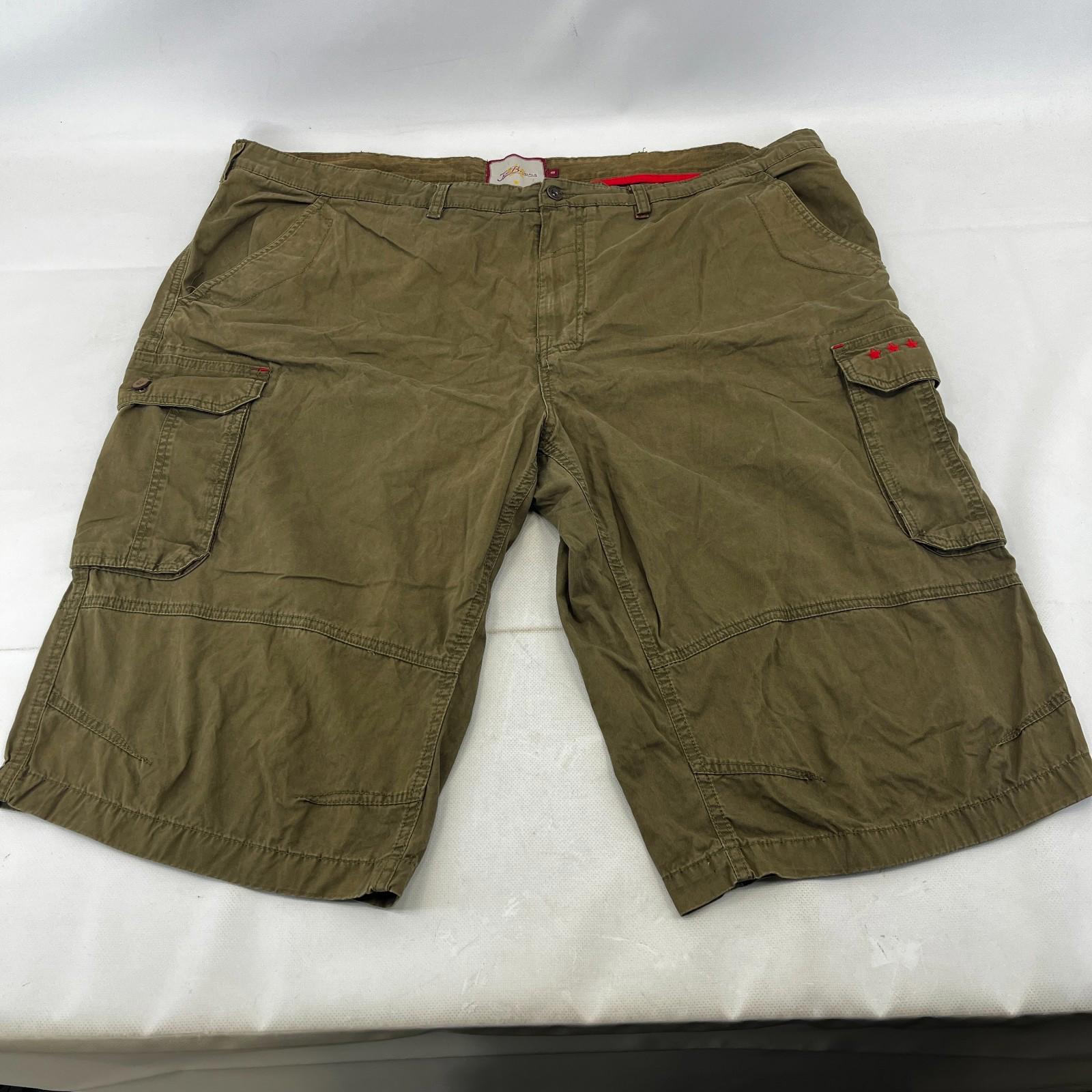Joe Browns Mens Shorts Waist 46" Khaki Green Cargo Utility Pockets Military Styl
