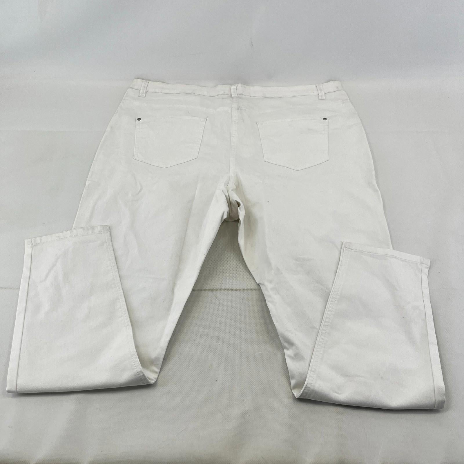 Nutmeg Skinny Tapered Jeans in White UK Women's size 22 - NWOT