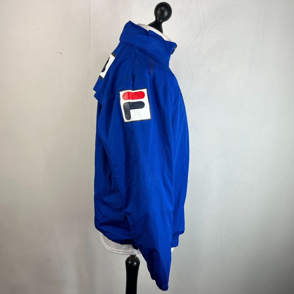 Carlisle United Fila Training Jacket Windbreaker Embroidered Blue size M