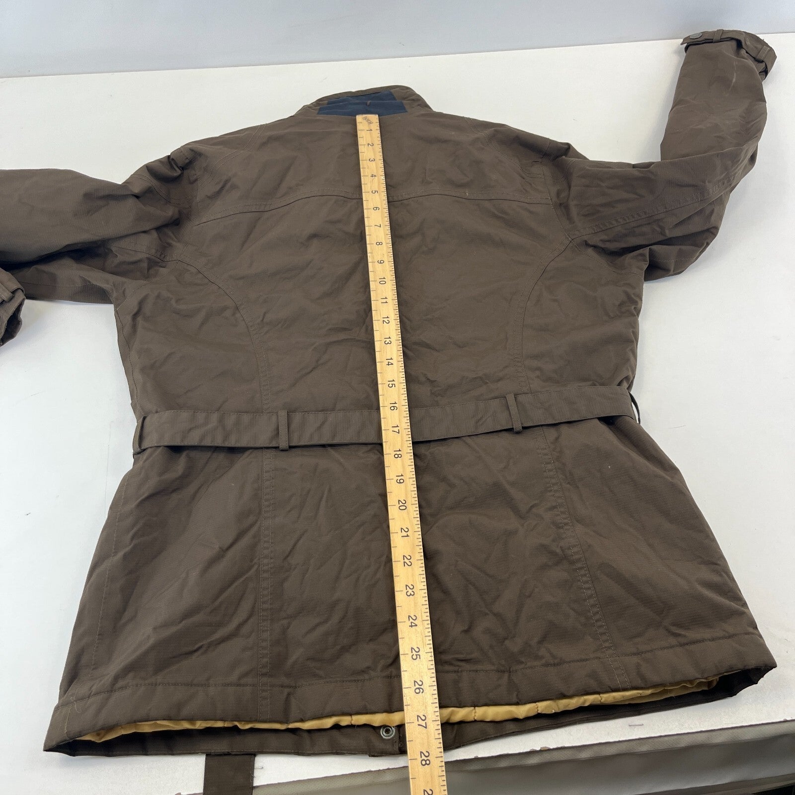 Rydale Women's Quilted Country Wear Jacket with Belt size Large Dark Brown