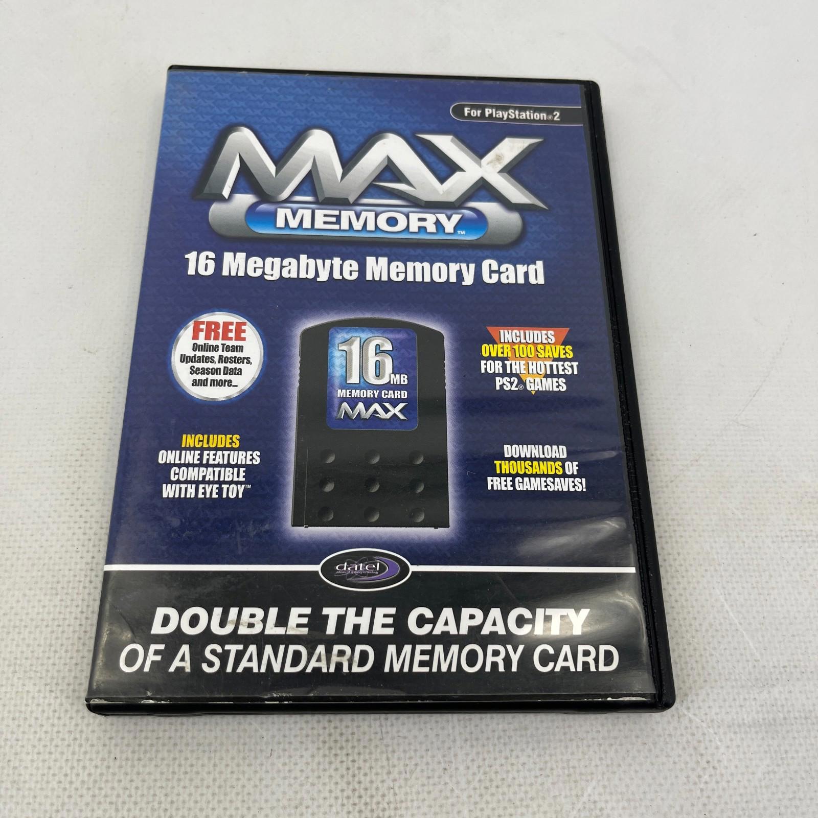 Max Memory 16 Megabyte Memory For PlayStation 2 Boxed - Disc Only!