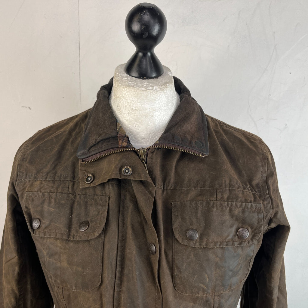 Scippis Australian Adventure Wear Utility Women's Brown Wax Jacket Belted size M