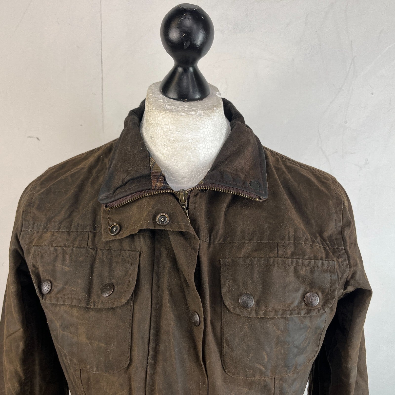 Scippis Australian Adventure Wear Utility Women's Brown Wax Jacket Belted size M