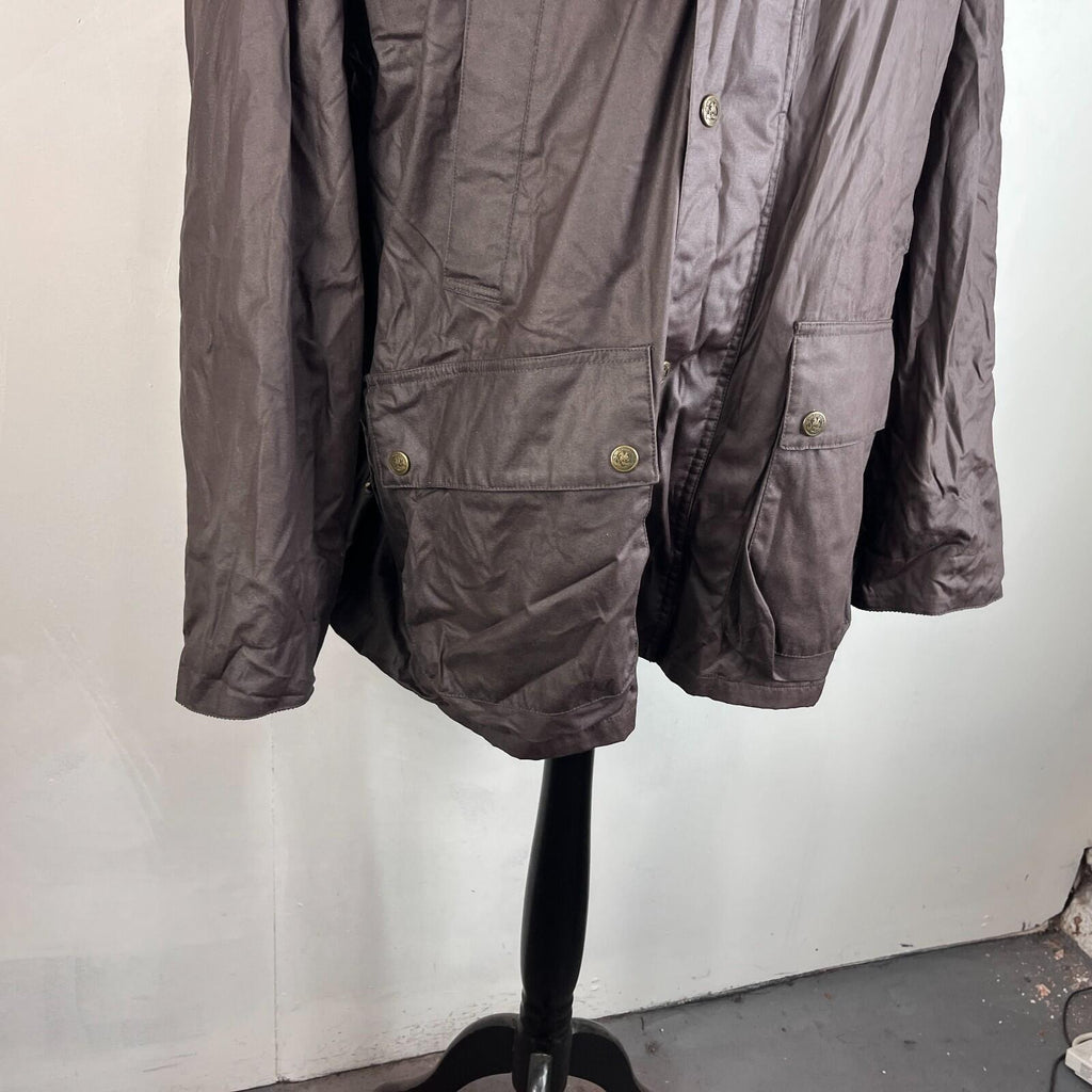 McPercy Harbour Mens Premium Wax Hunting/Farming Jacket in Brown size Large